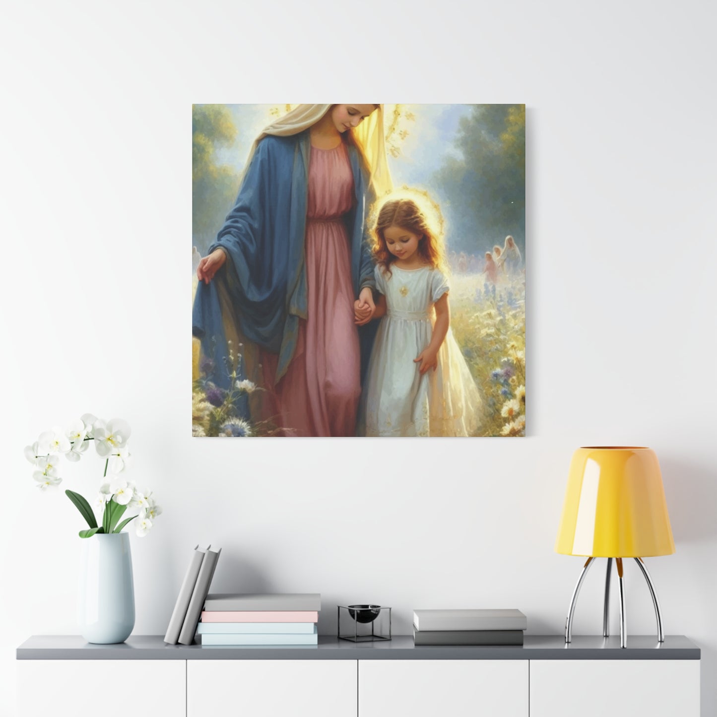 Christian Mother with Little Girl Wall Art & Canvas Prints