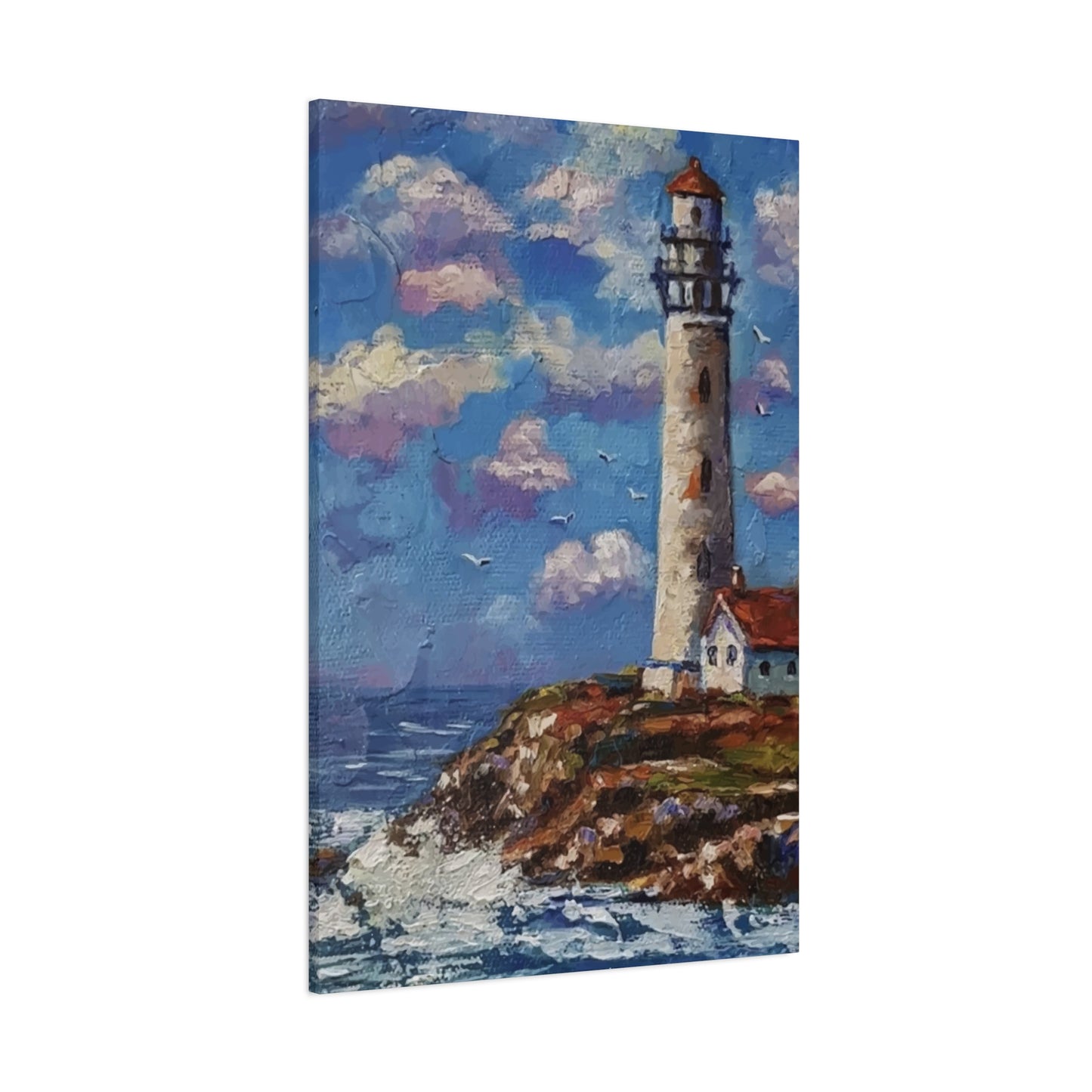 Light Tower Near Sea Wall Art & Canvas Prints
