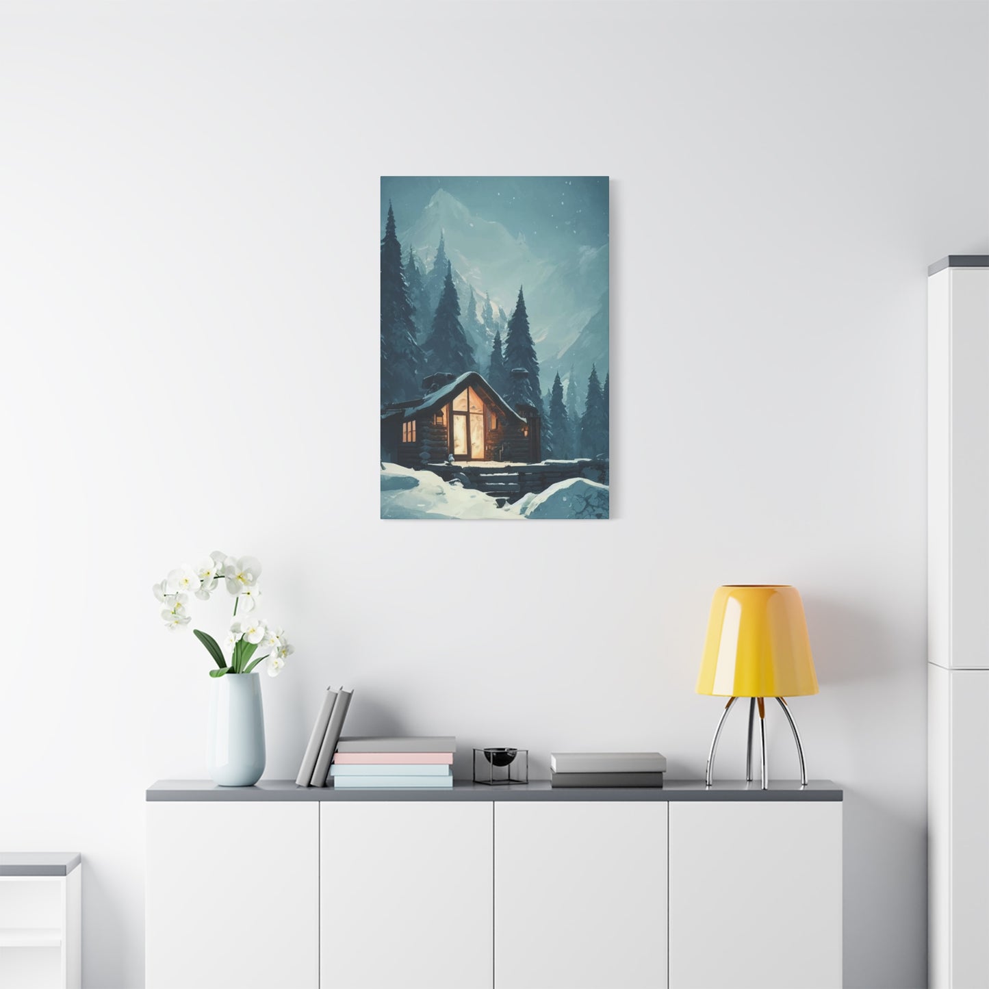 House in The Mountains Wall Art & Canvas Prints