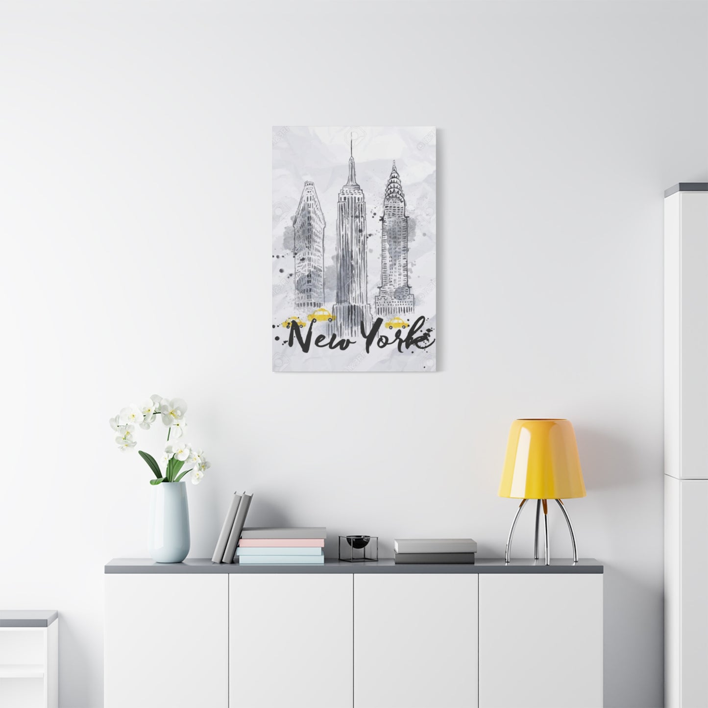 Drawing Of Empire State Building Skyline NYC Skyline Wall Art & Canvas Prints