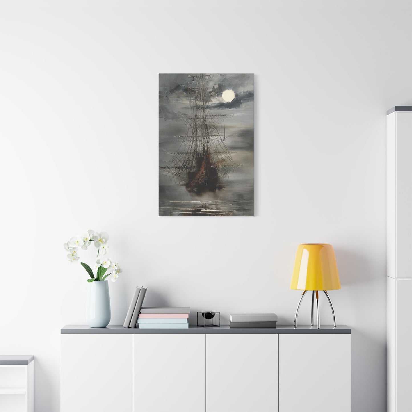 Vintage Ship Sailing Painting Wall Art & Canvas Prints