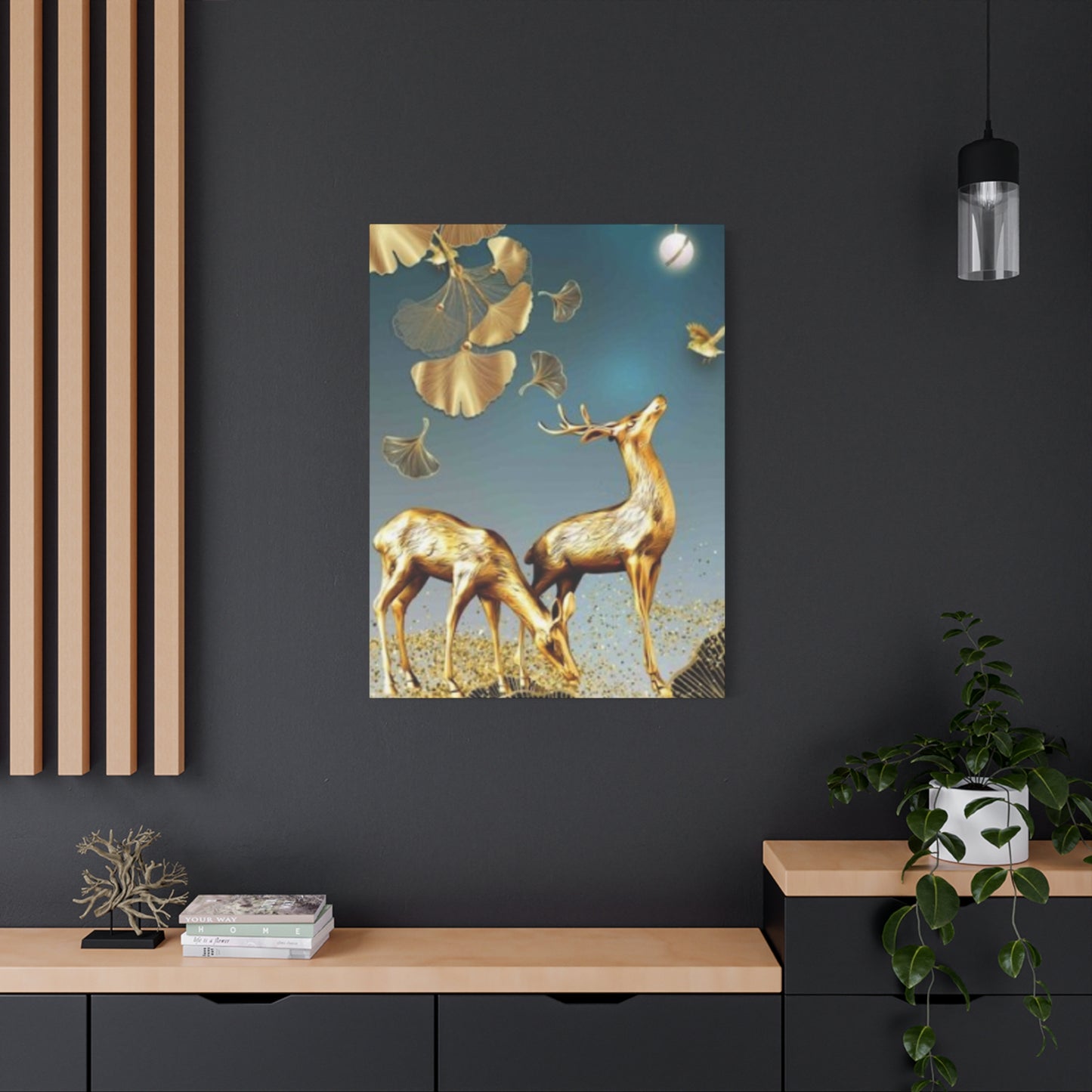 Golden Deer Wall Art & Canvas Prints