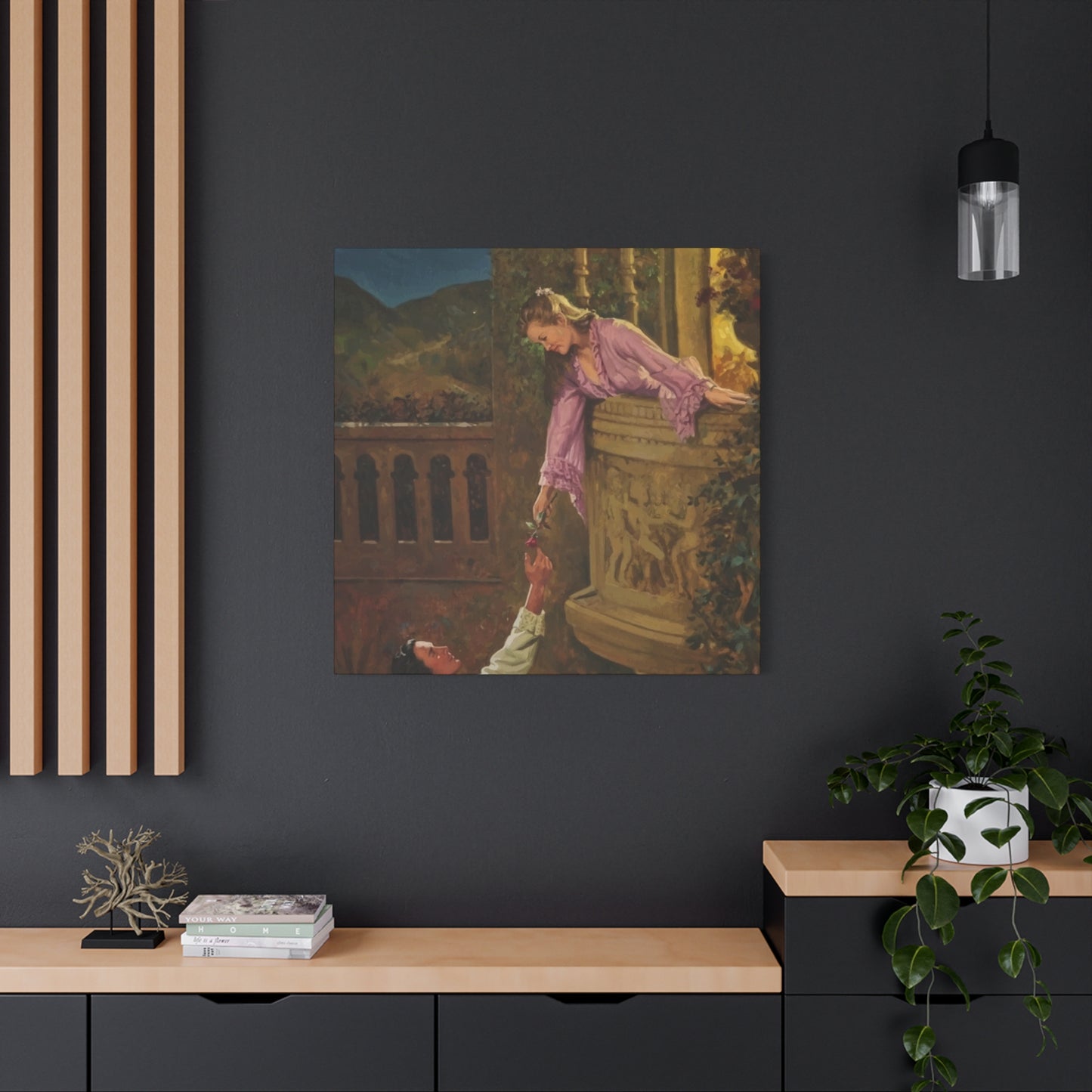 Lover Giving Rose Wall Art & Canvas Prints