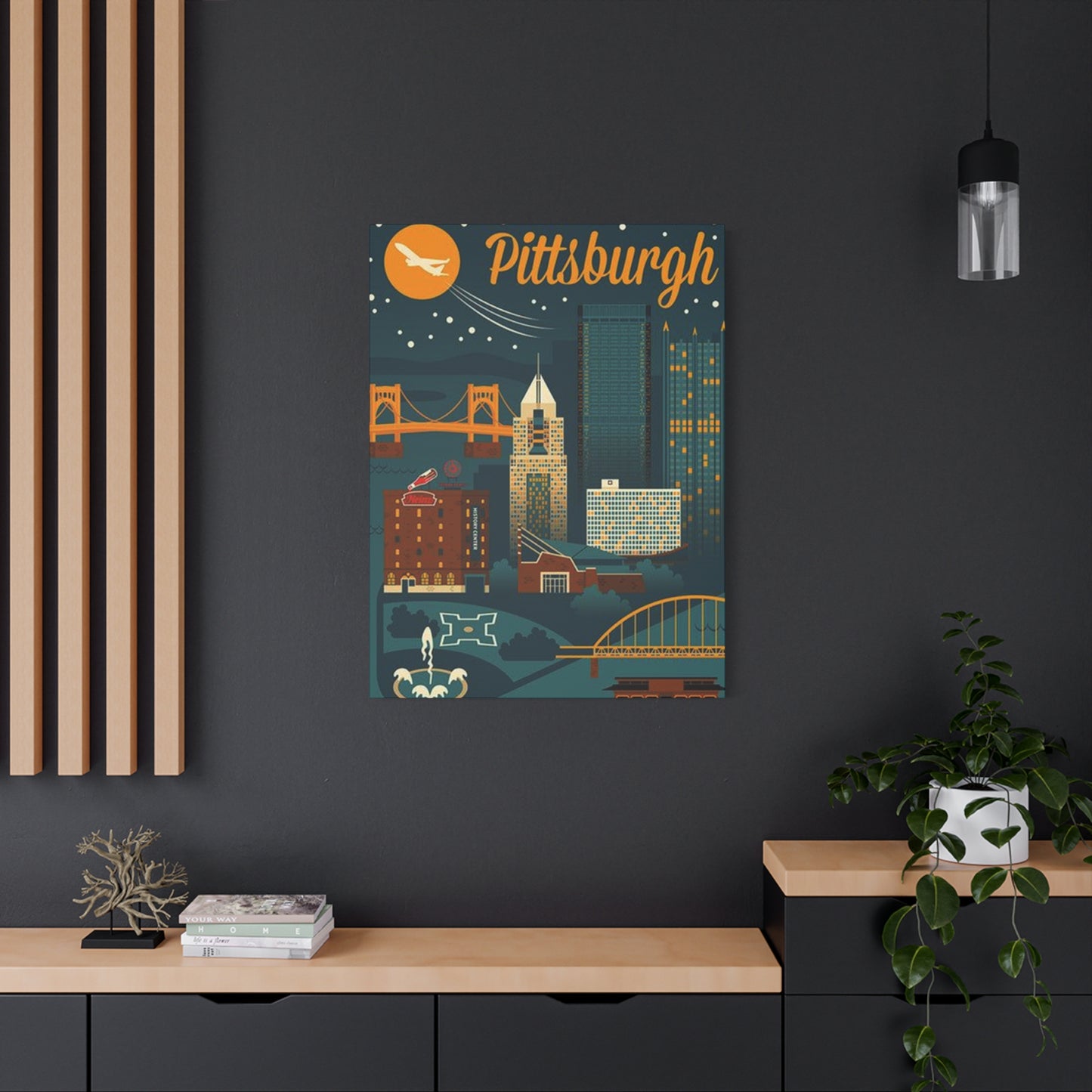 Pittsburgh Skyscraper Poster Wall Art & Canvas Prints