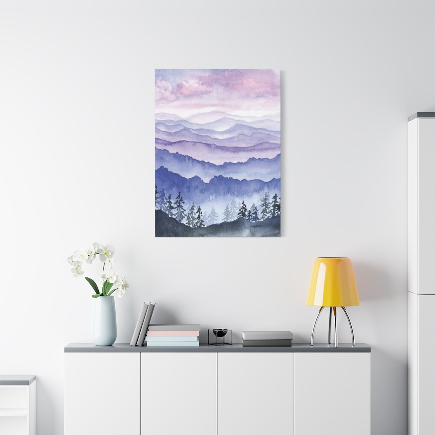 Blue and Purple Mountain Ridges Wall Art & Canvas Prints