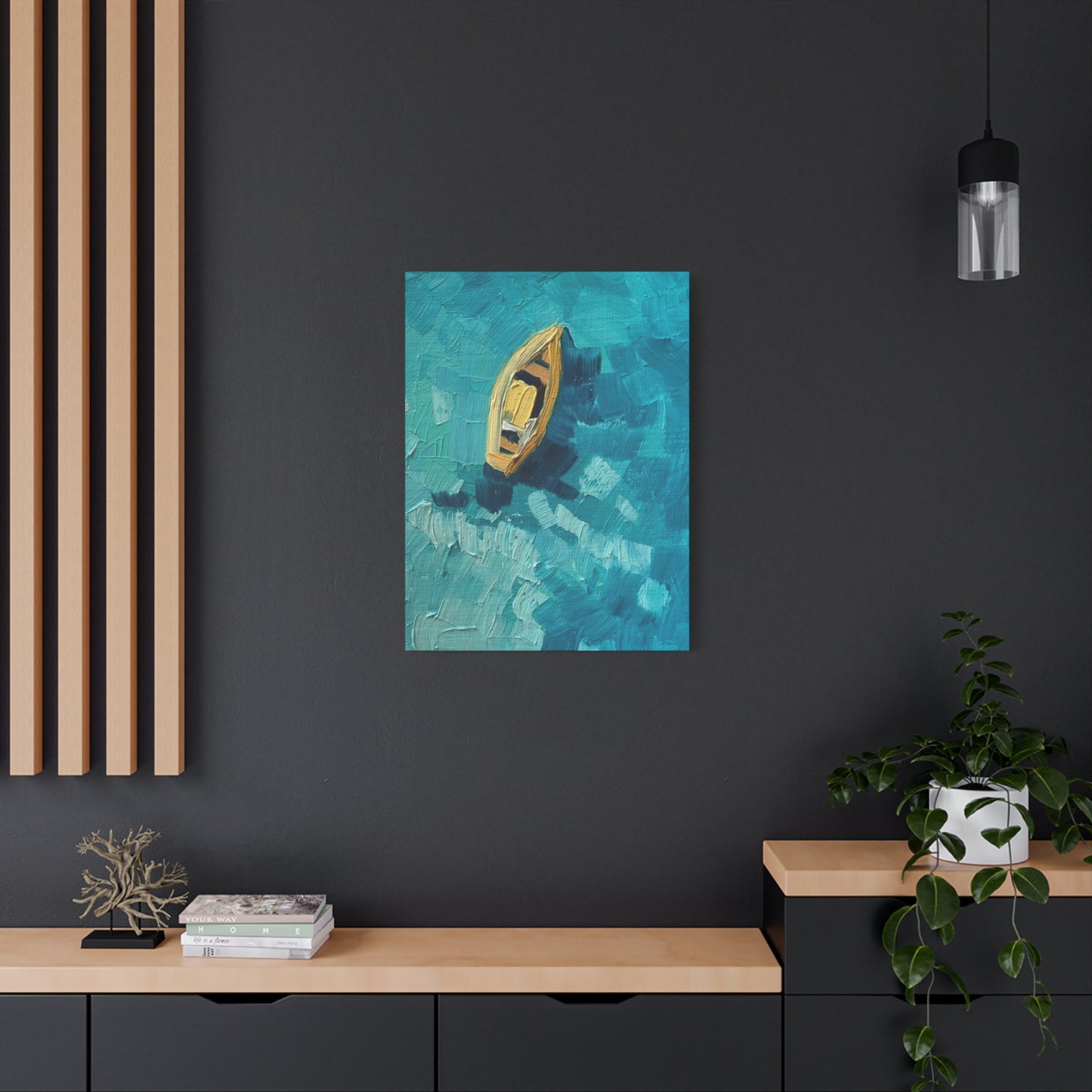 Boat in Sea Wall Art & Canvas Prints
