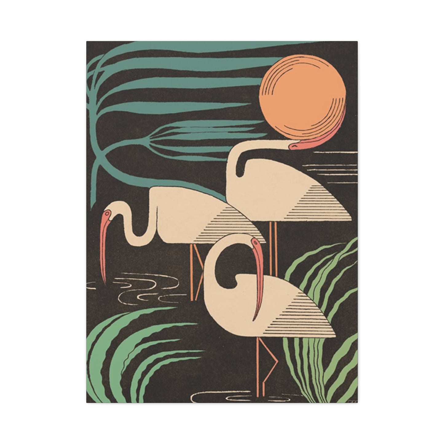Herons In Lake Wall Art & Canvas Prints
