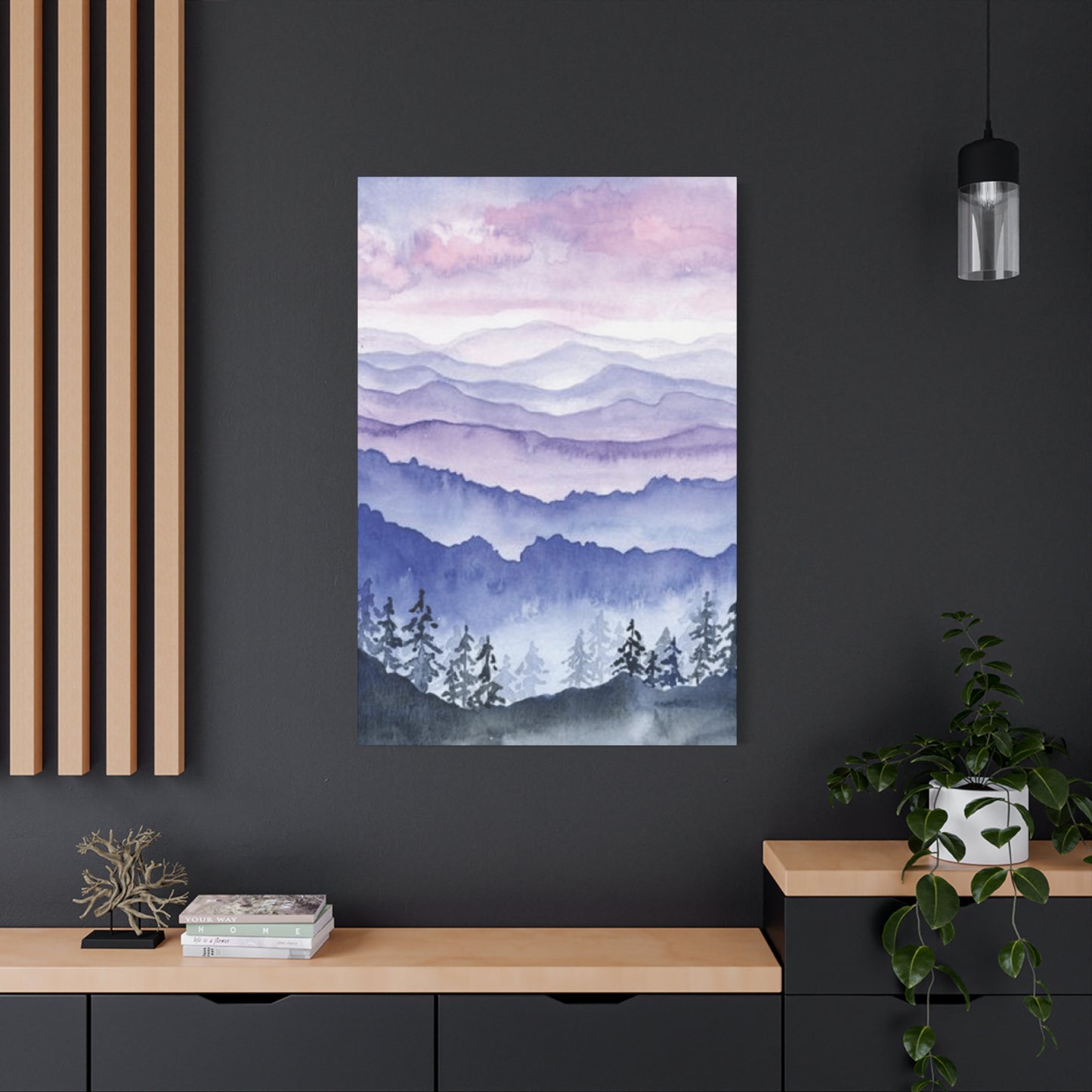Blue and Purple Mountain Ridges Wall Art & Canvas Prints