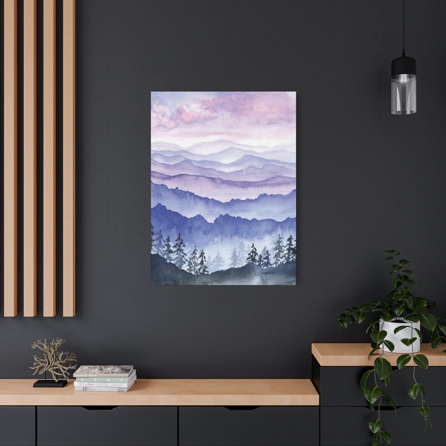 Blue and Purple Mountain Ridges Wall Art & Canvas Prints
