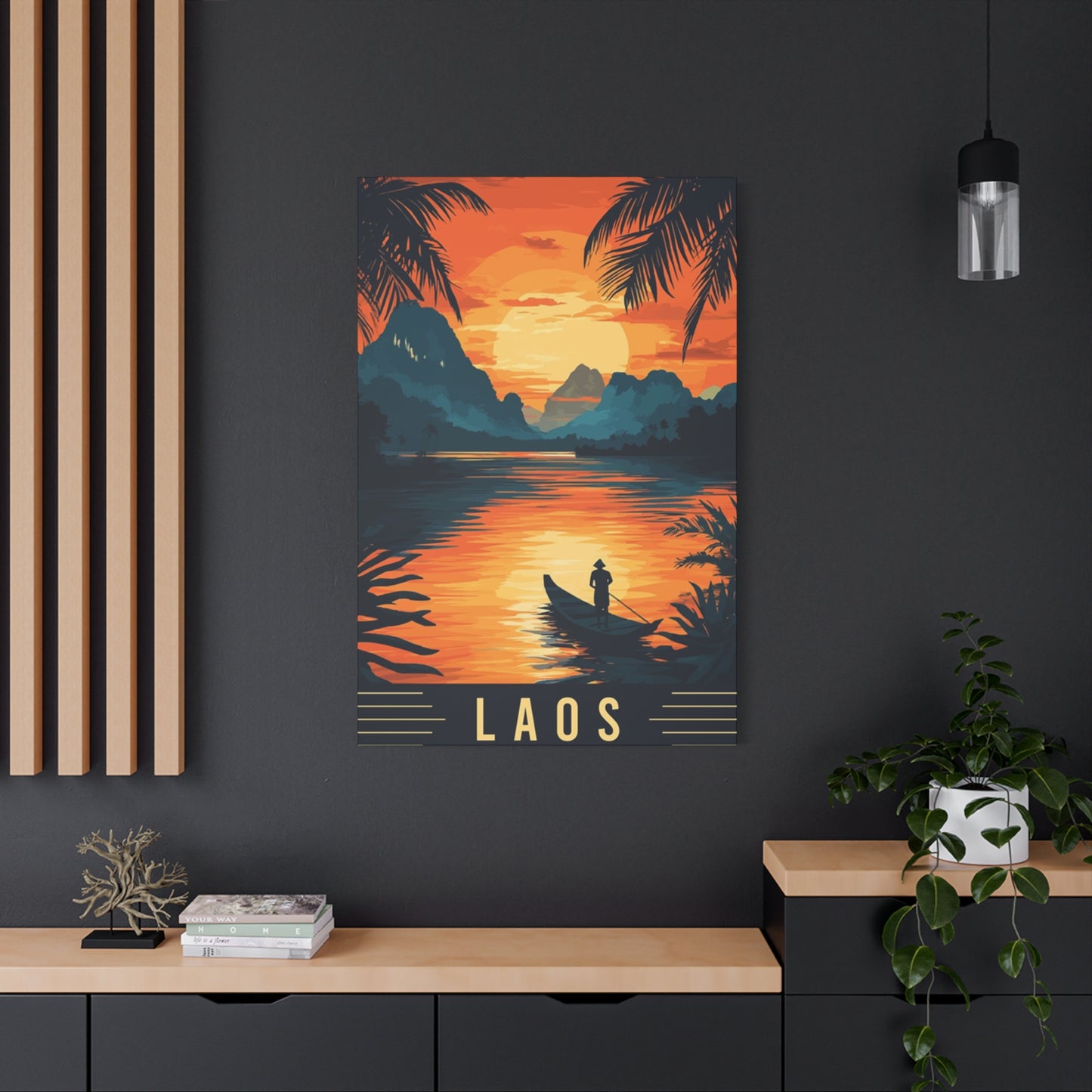 Laos Sunset Poster Wall Art & Canvas Prints