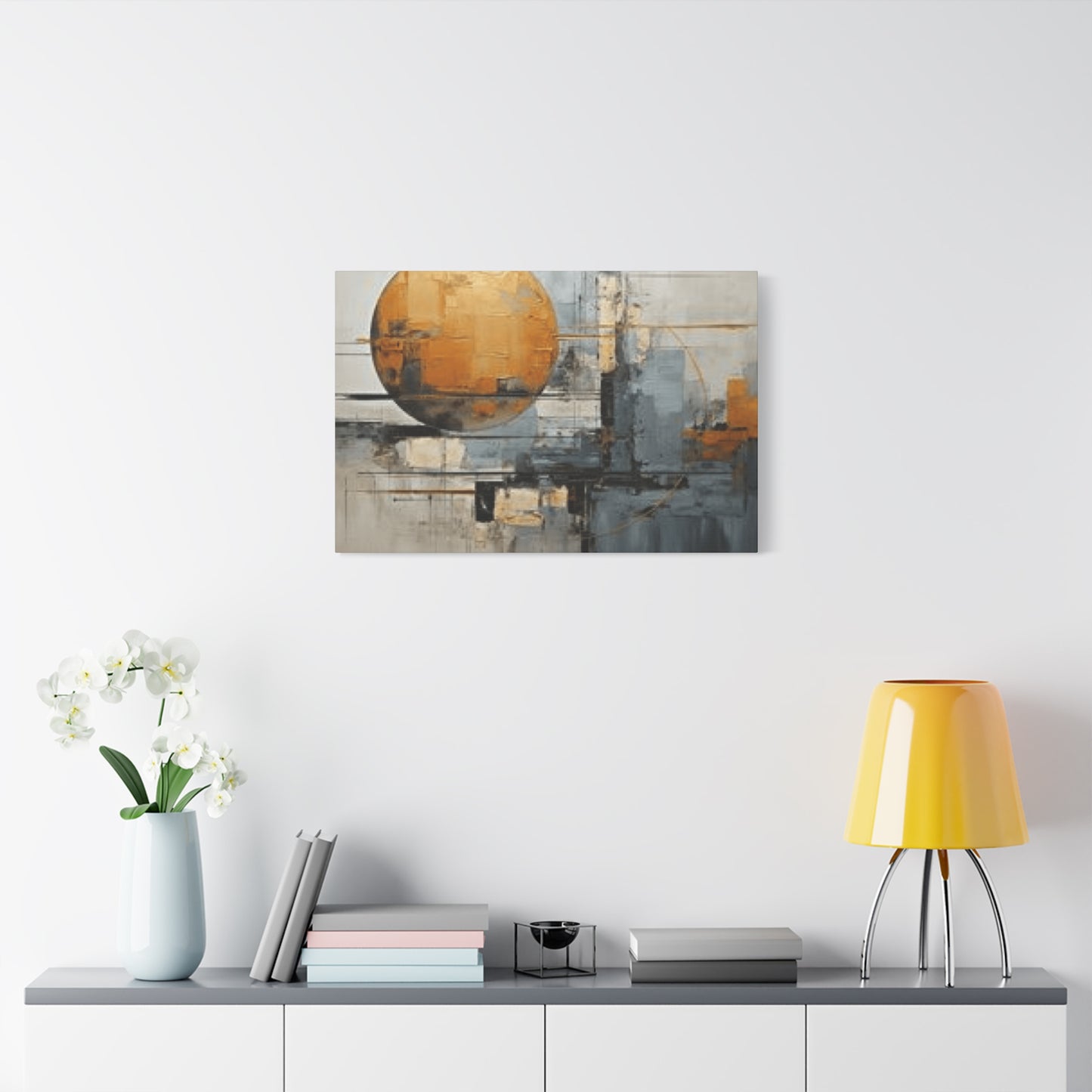 Abstract Moon Painting Wall Art & Canvas Prints