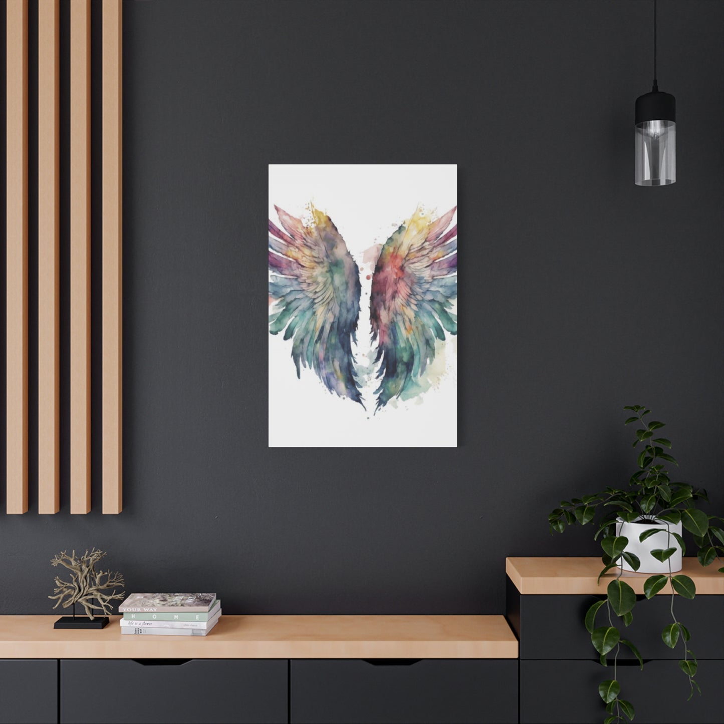 Colourful Paint Splash Angel Wings Wall Art & Canvas Prints