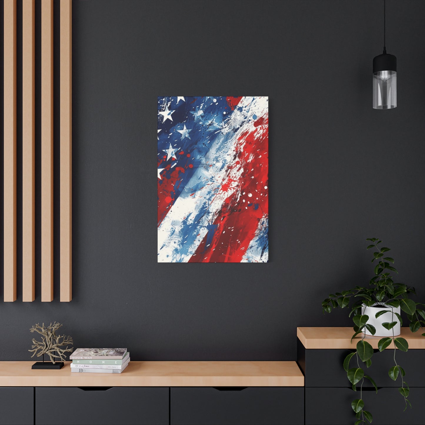 Abstract American Flag Painting Wall Art & Canvas Prints