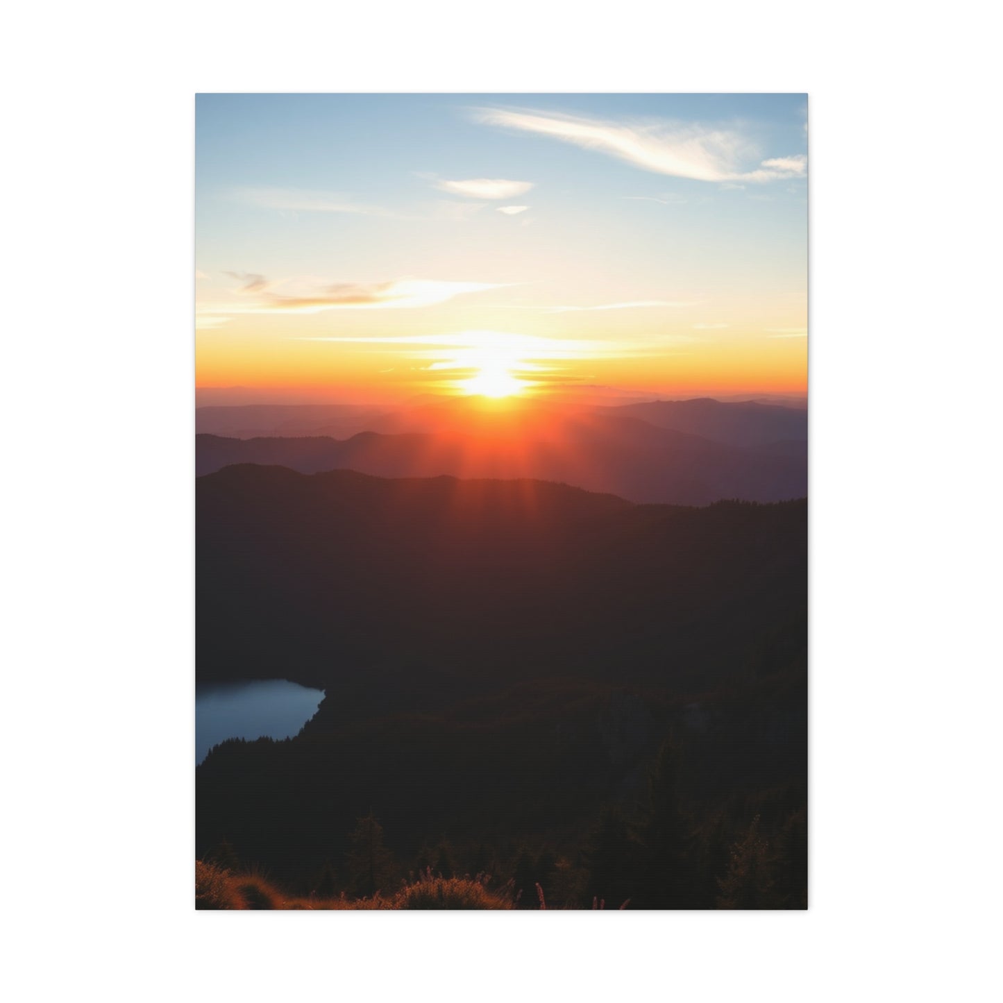 Summit Radiance: Dawn to Dusk Wall Art & Canvas Print