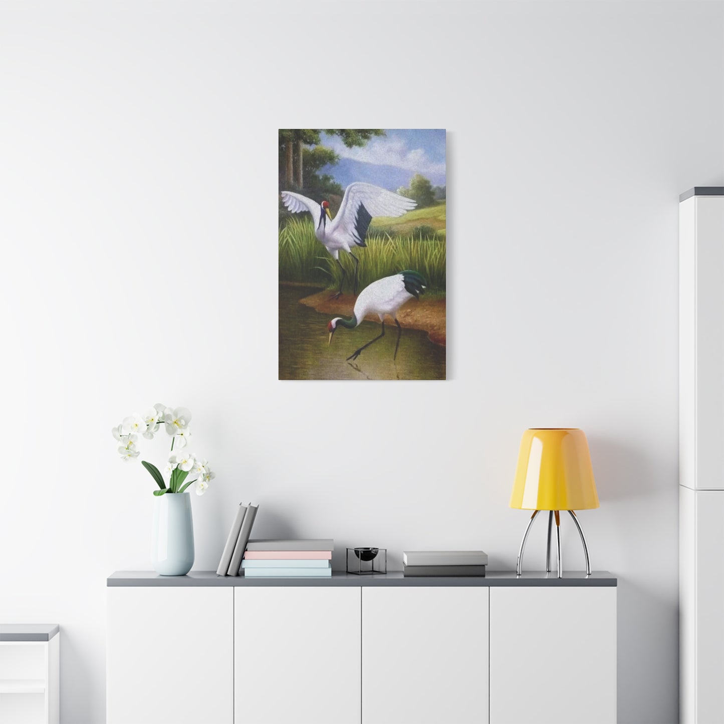 Swan Drinking Water Wall Art & Canvas Prints