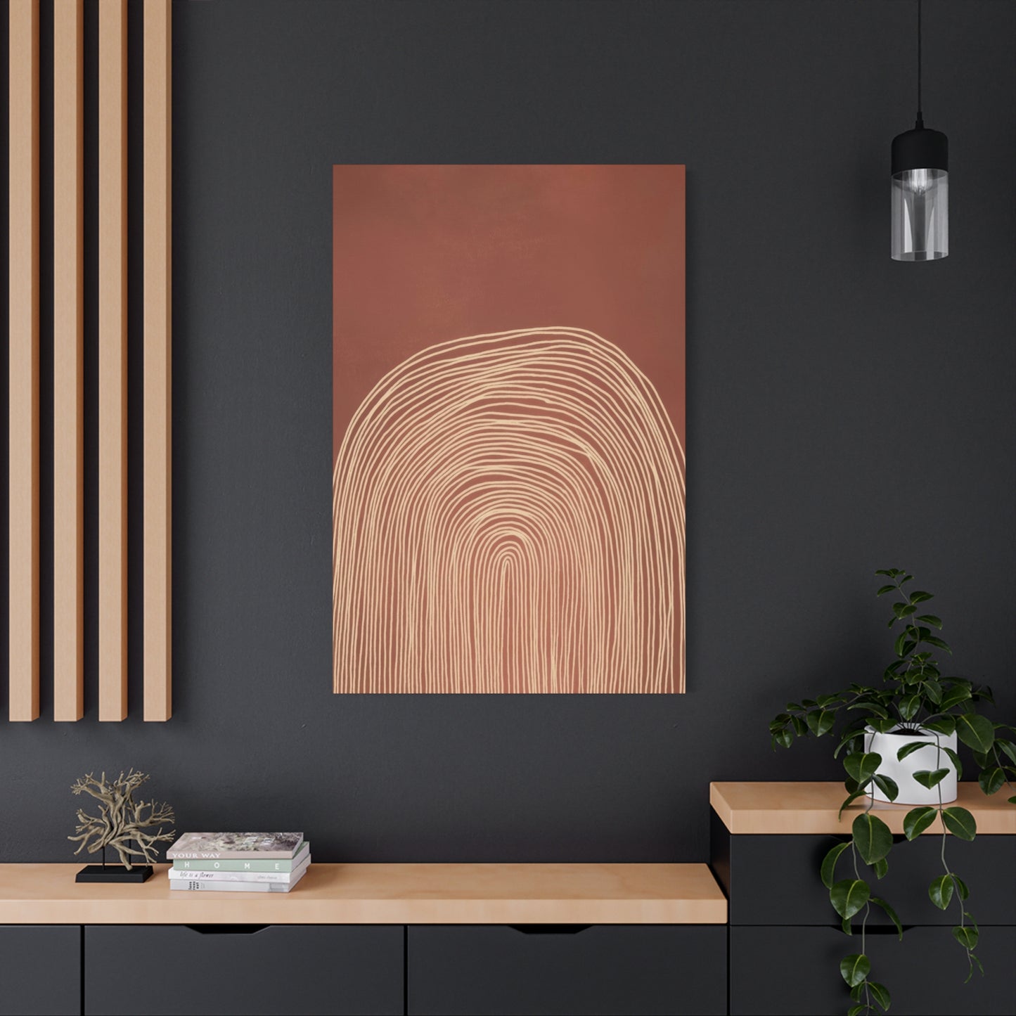 Abstract Concentrix Curves Earth Tones Wall Art & Canvas Prints