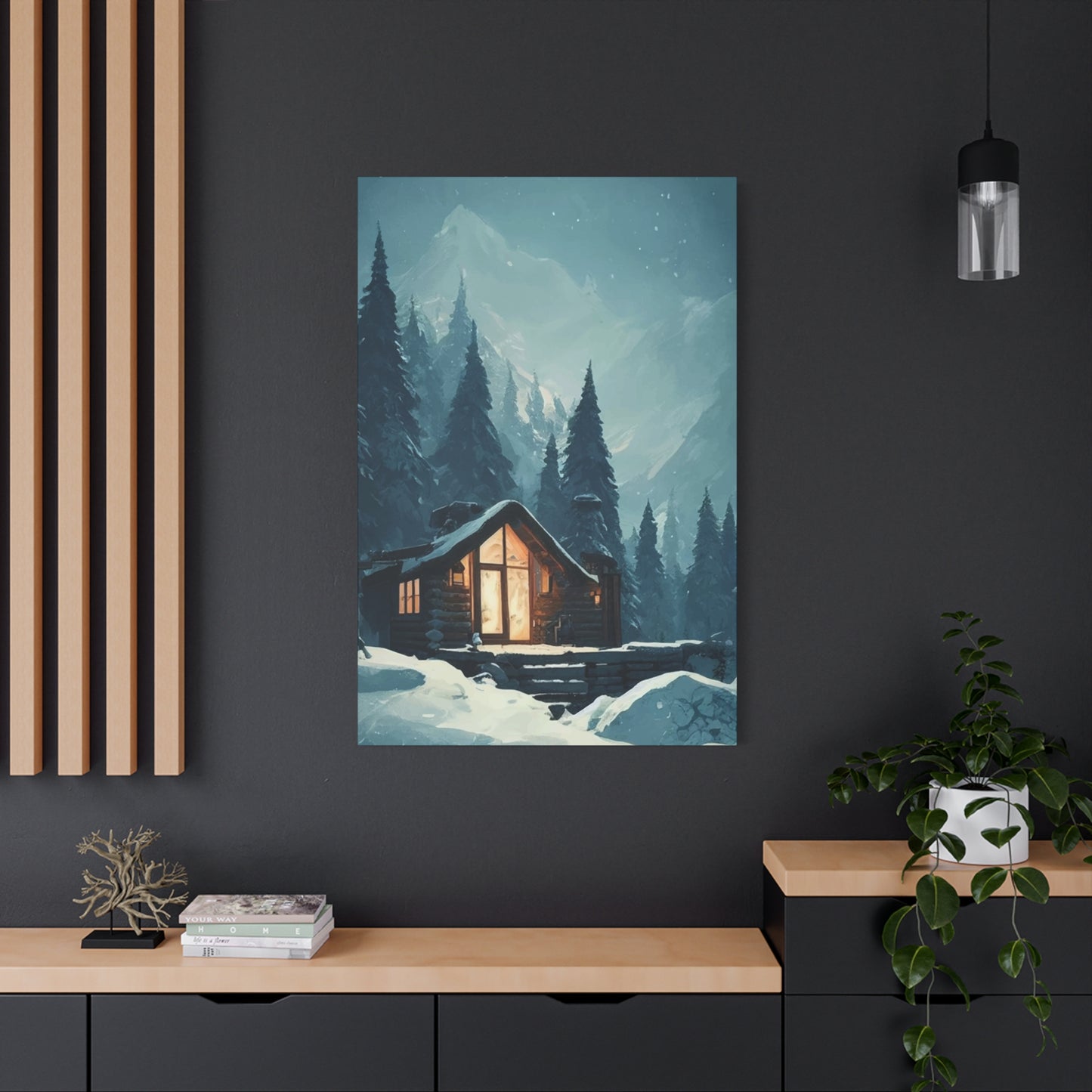 House in The Mountains Wall Art & Canvas Prints