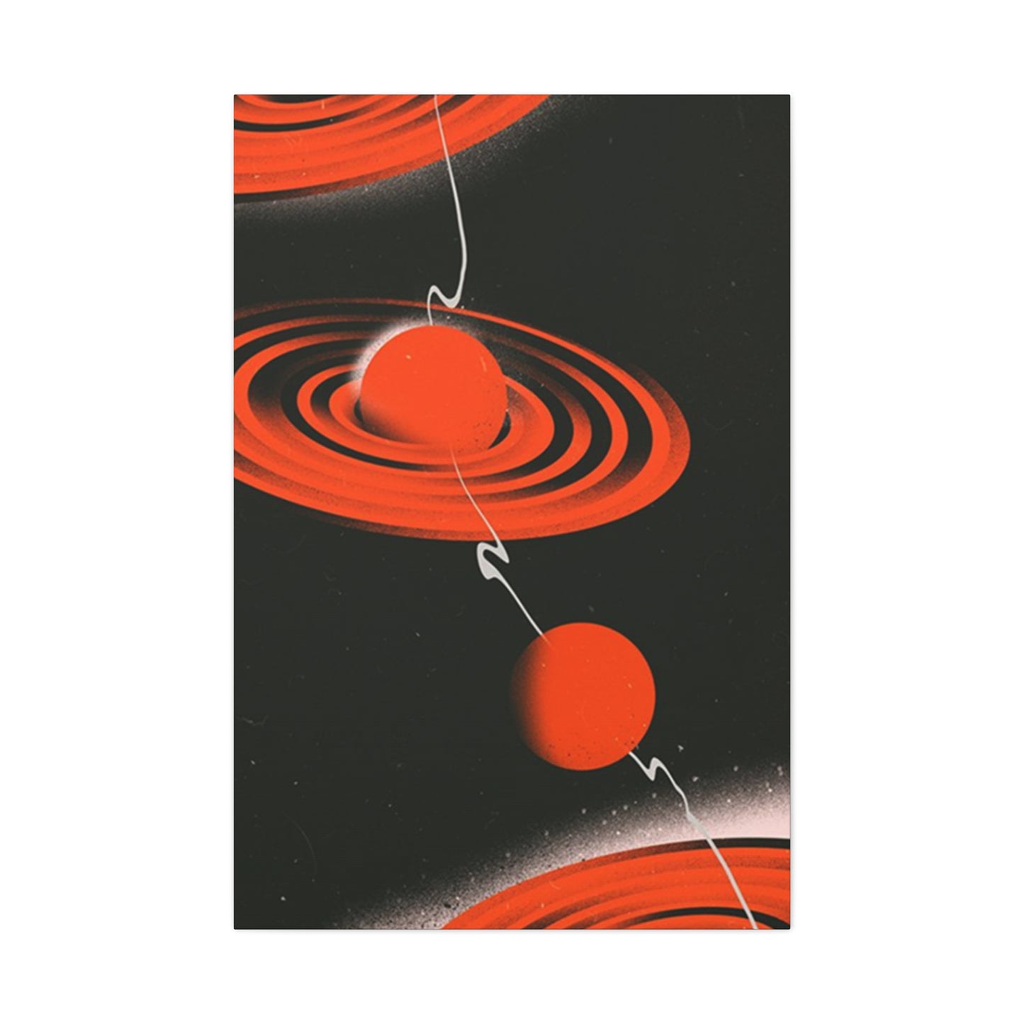 Red Saturn Planet Poster Wall Art & Canvas Prints