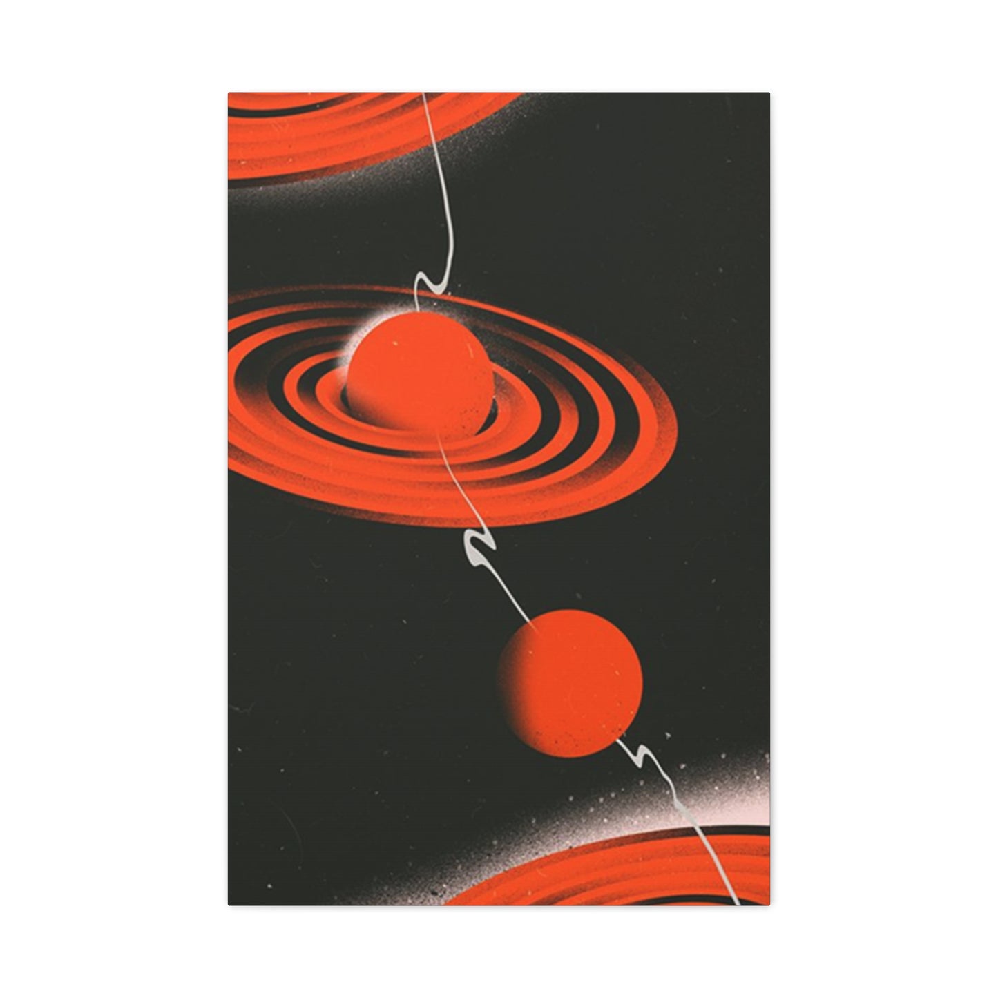 Red Saturn Planet Poster Wall Art & Canvas Prints