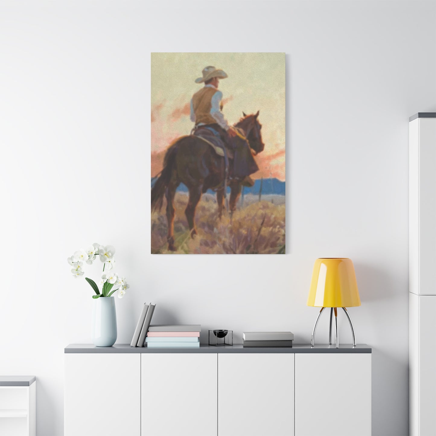 Man Riding Horse Wall Art & Canvas Prints
