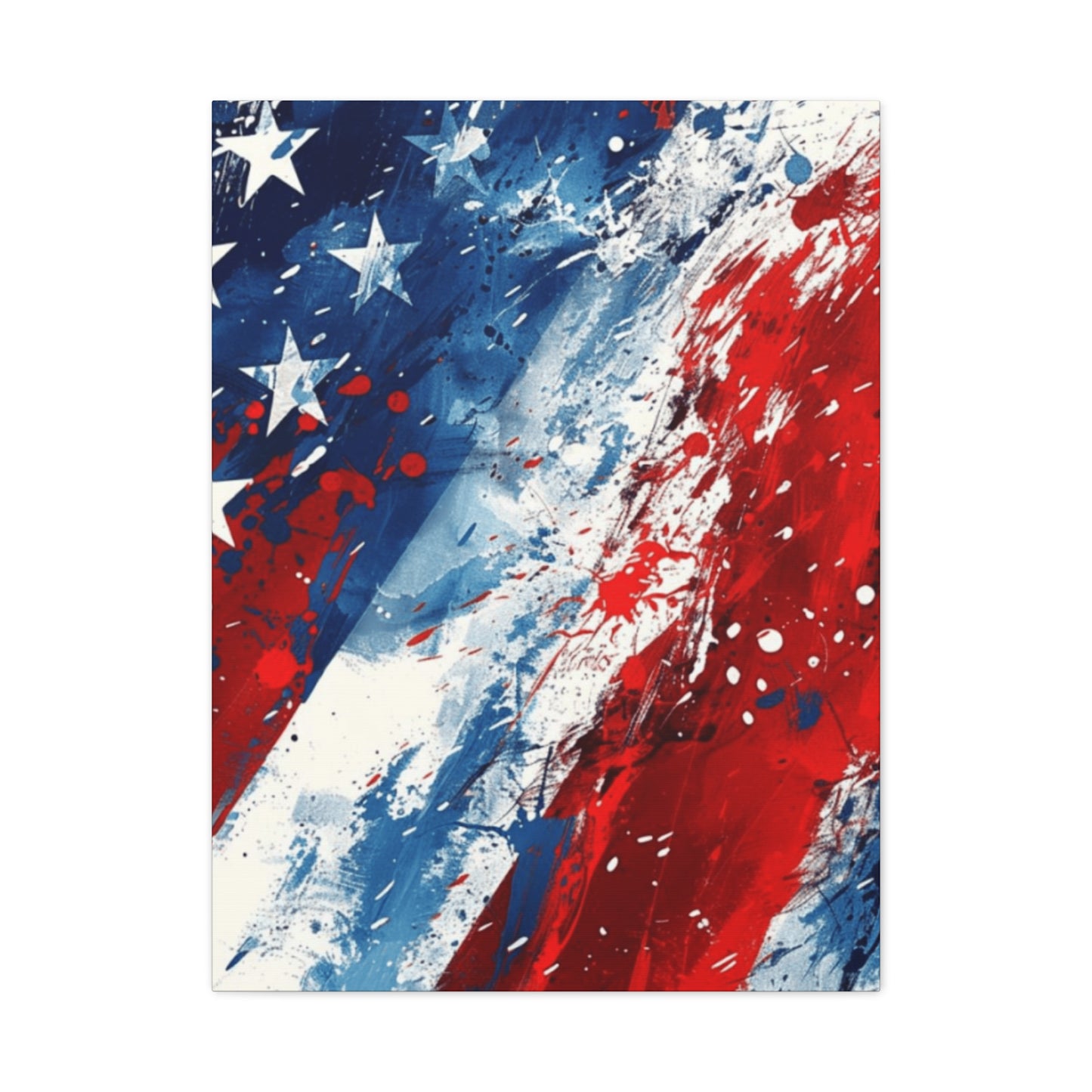 Abstract American Flag Painting Wall Art & Canvas Prints