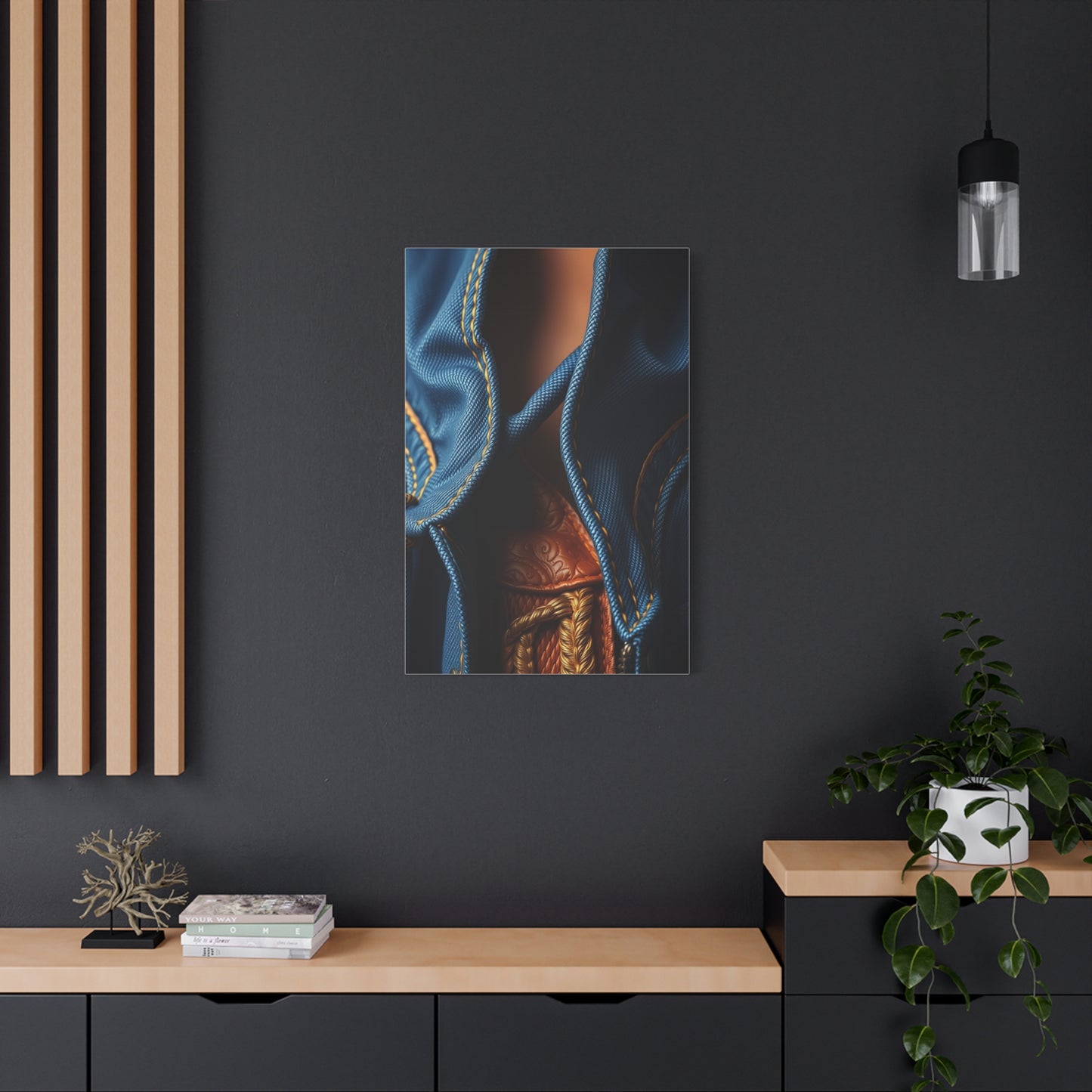 Supreme Denim and Leather Art Wall Art & Canvas Print