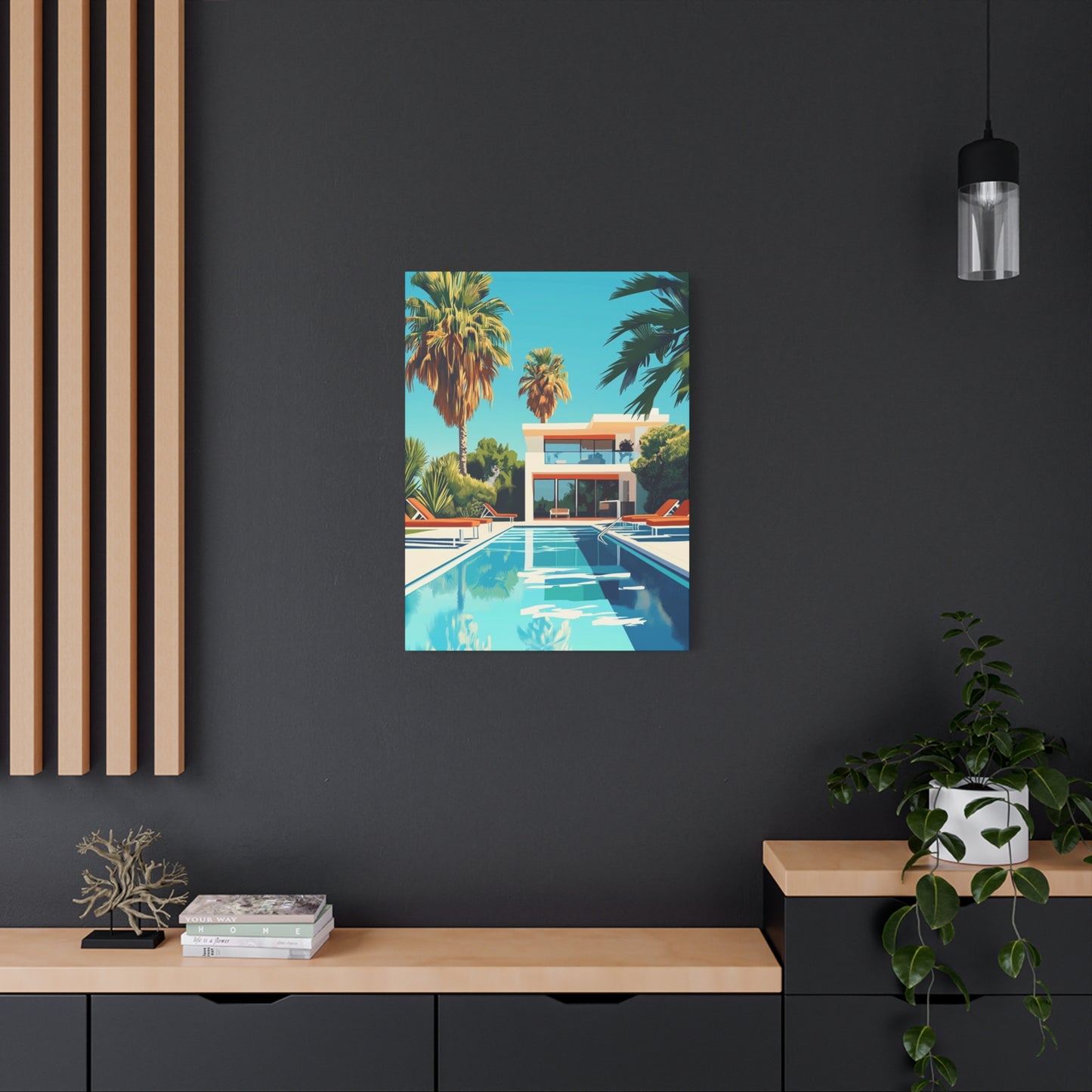 Long Swimming Pool In Resort Wall Art & Canvas Prints