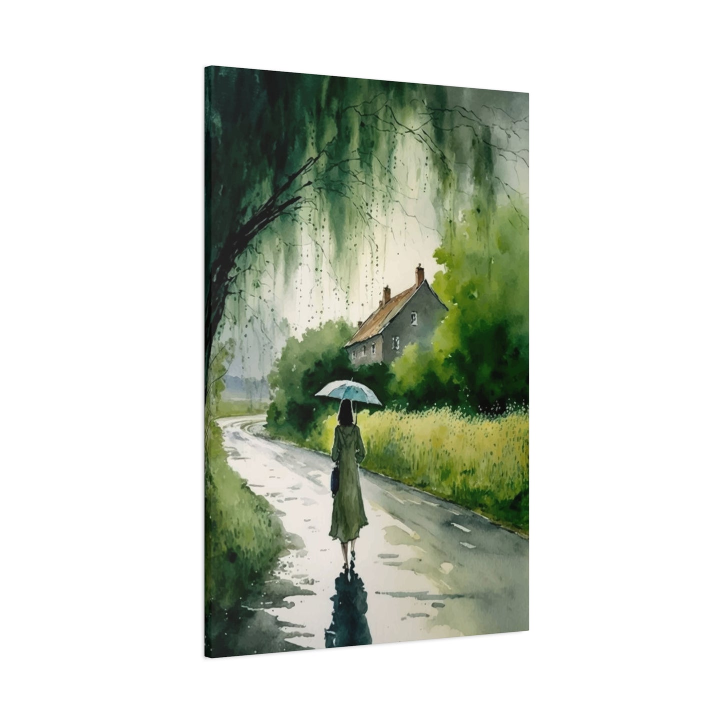 Girl In Rain Wall Art & Canvas Prints