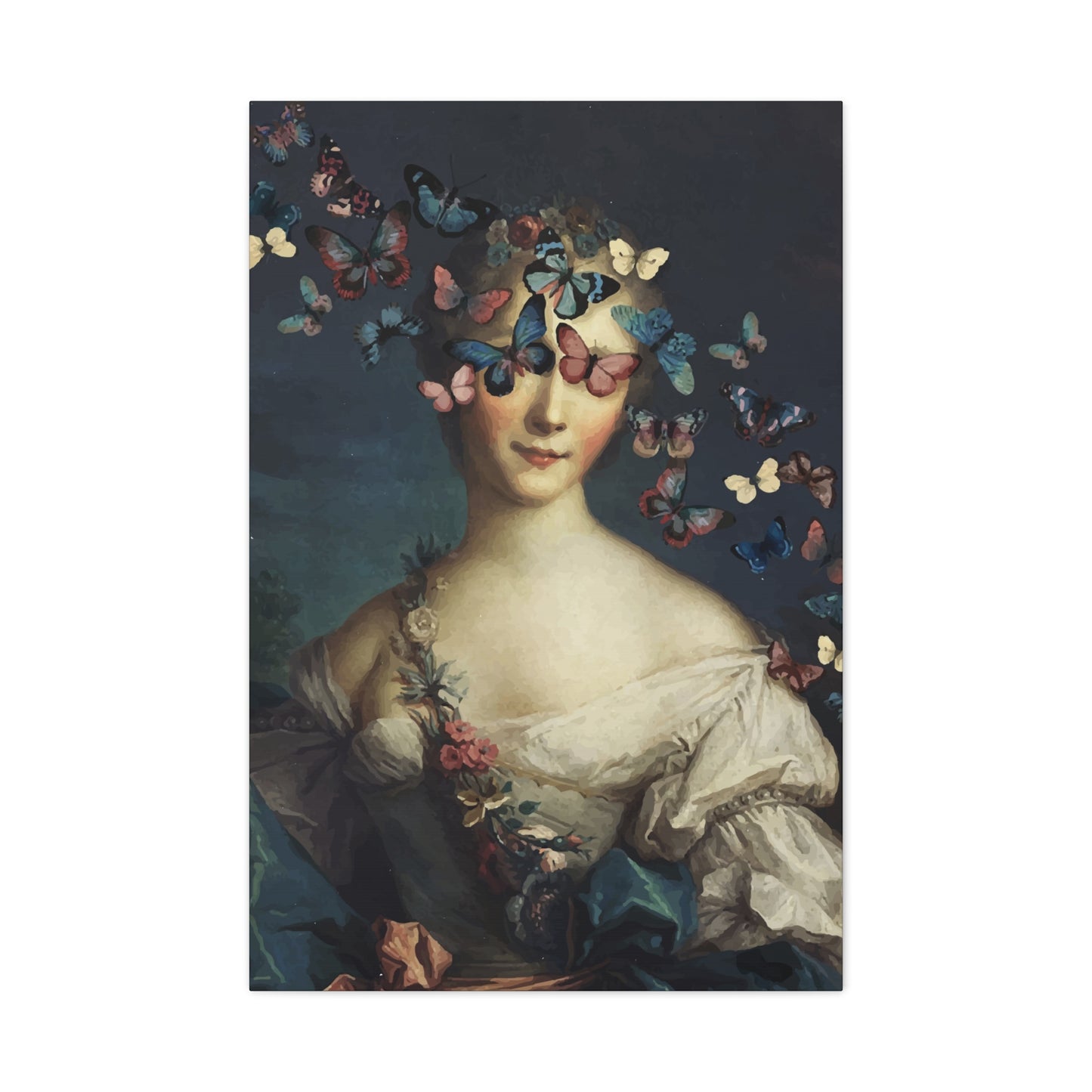 Beautiful Girl With Butterflies Wall Art & Canvas Prints