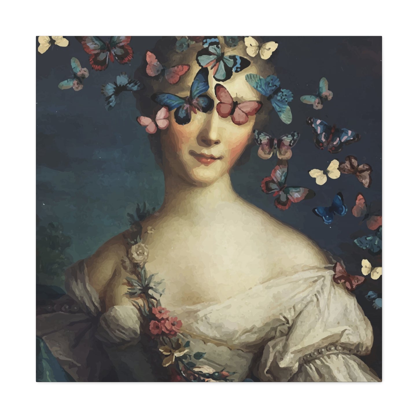 Beautiful Girl With Butterflies Wall Art & Canvas Prints