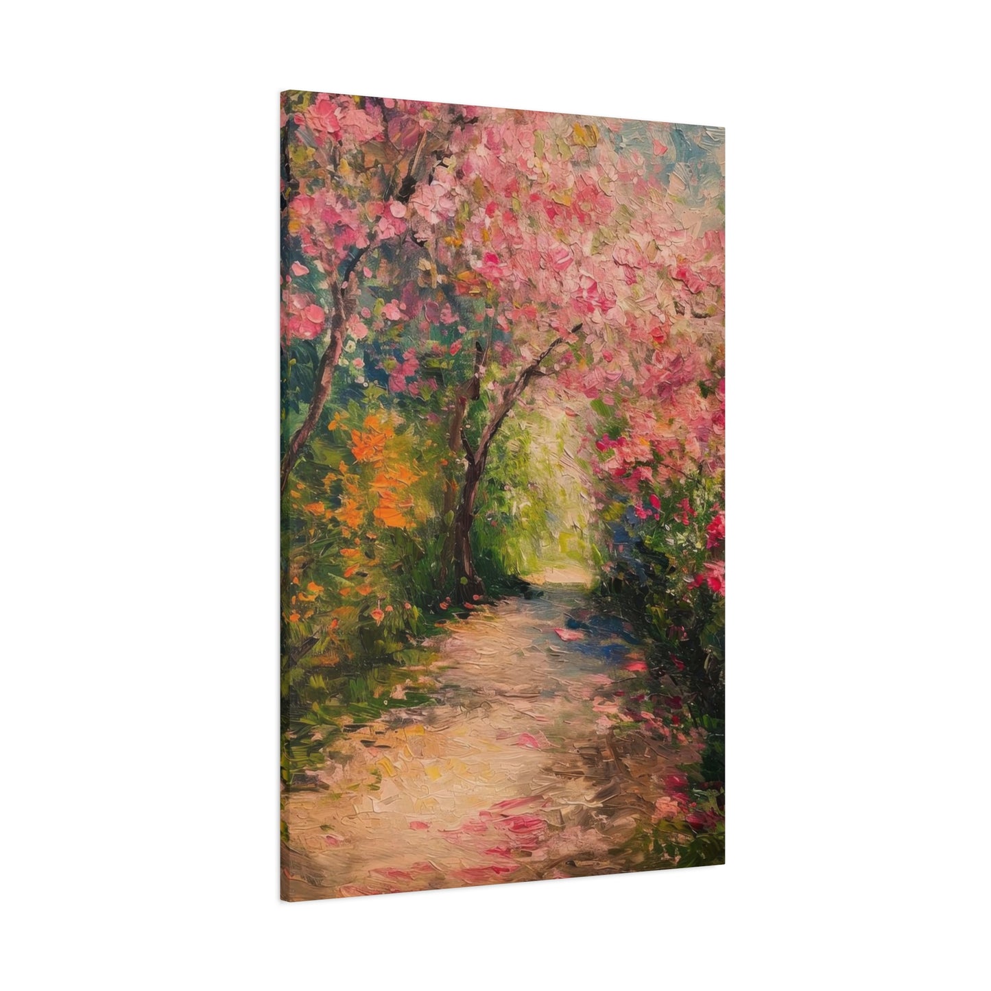 Pathway Pink Colorful Flowers Wall Art & Canvas Prints