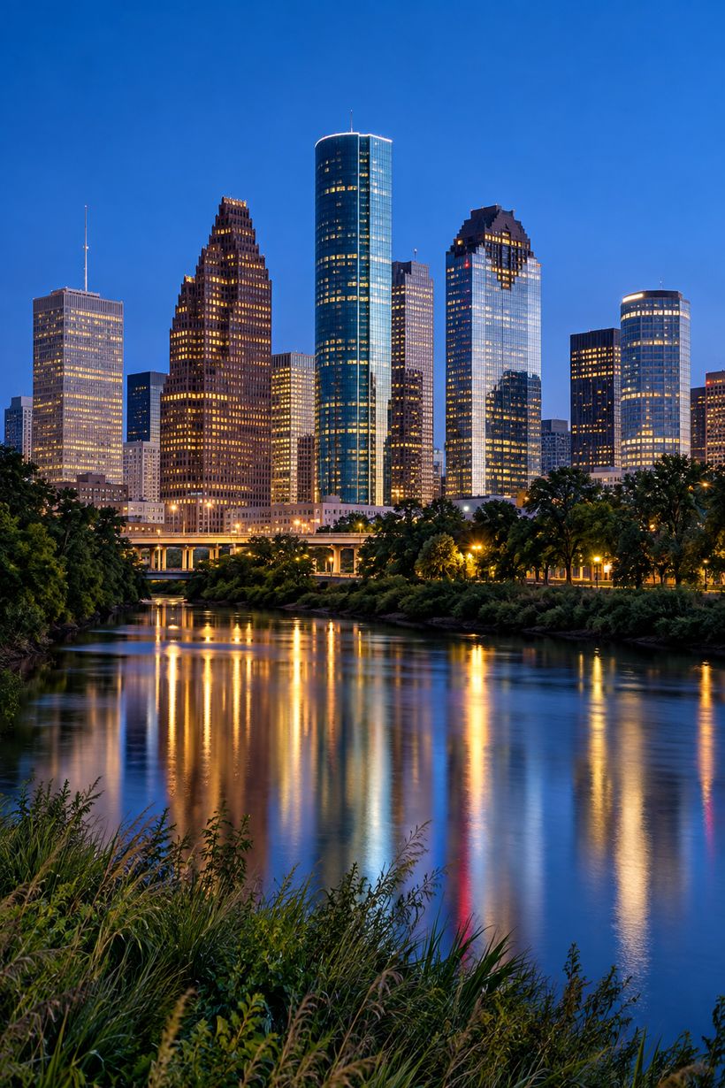 Houston Skylines Wall Art