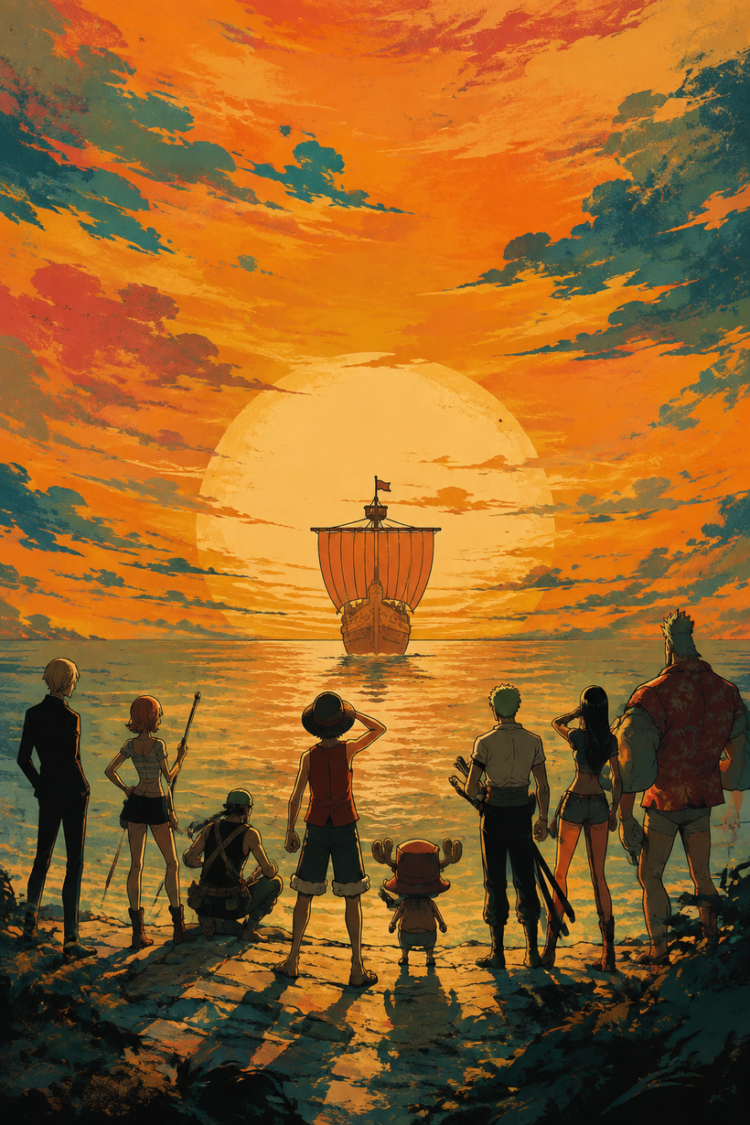 One Piece Characters Wall Art