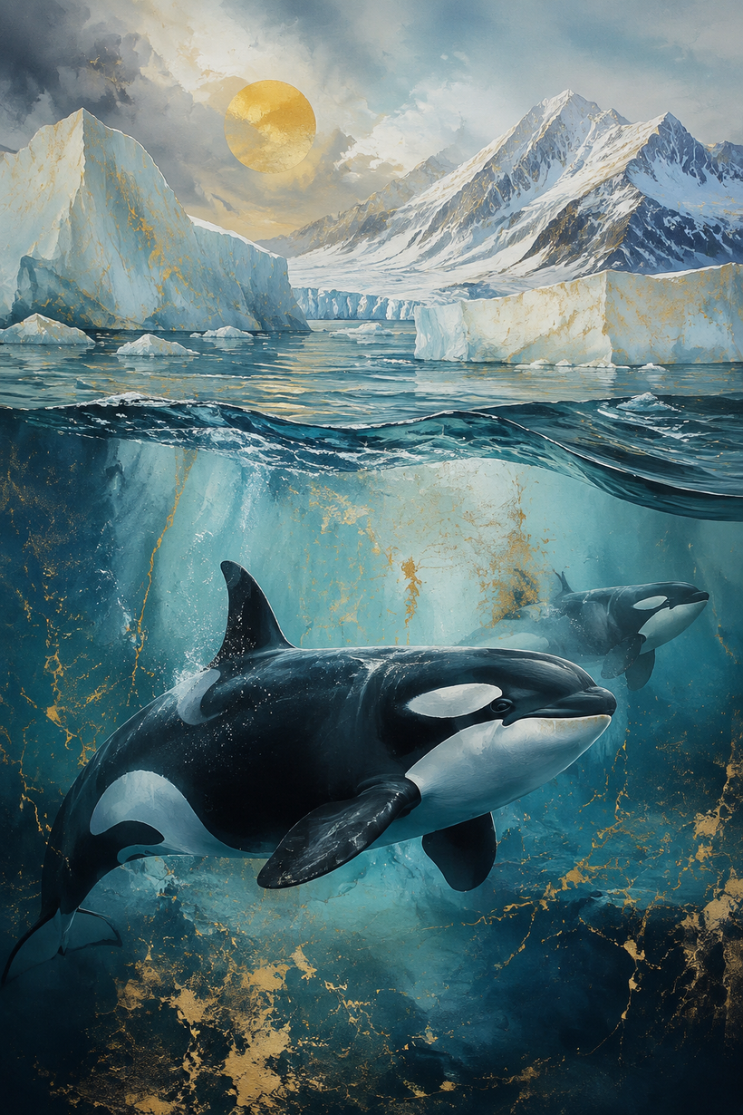 Orca Whale Wall Art