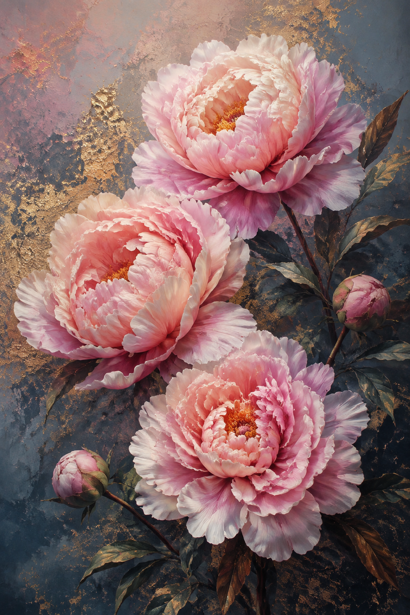 Peony Flower Wall Art