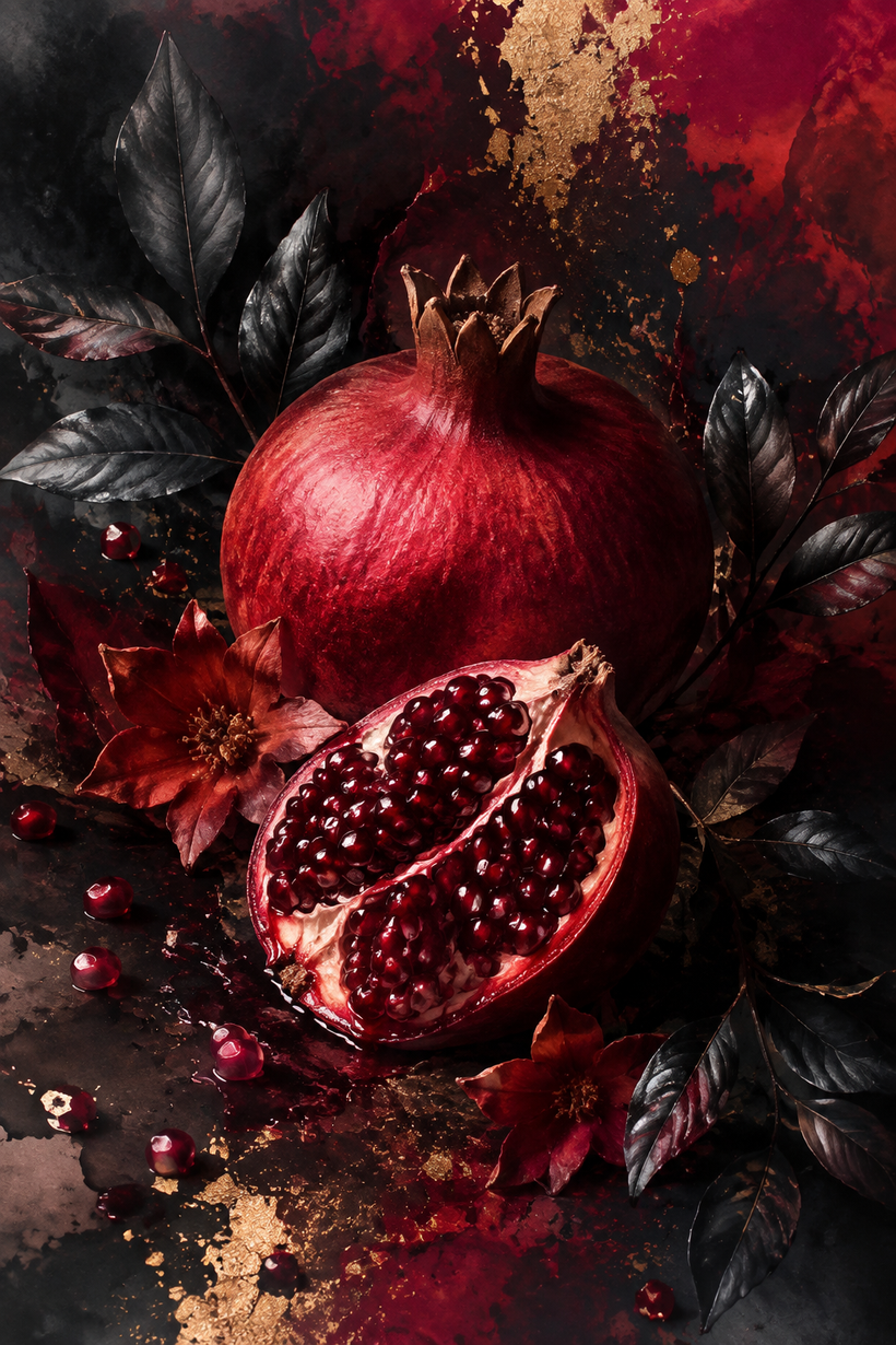 Pomegranate Noir Wall Art