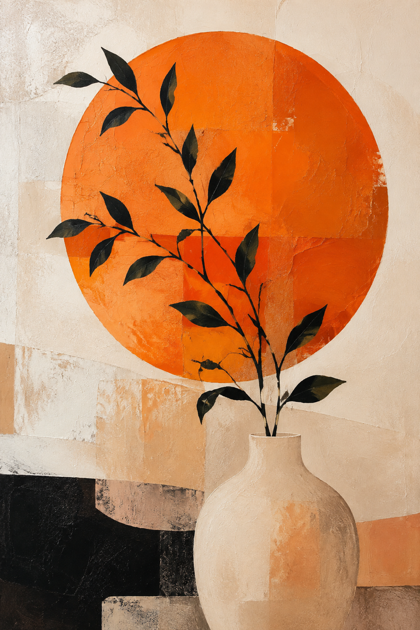 Pop of Orange Wall Art