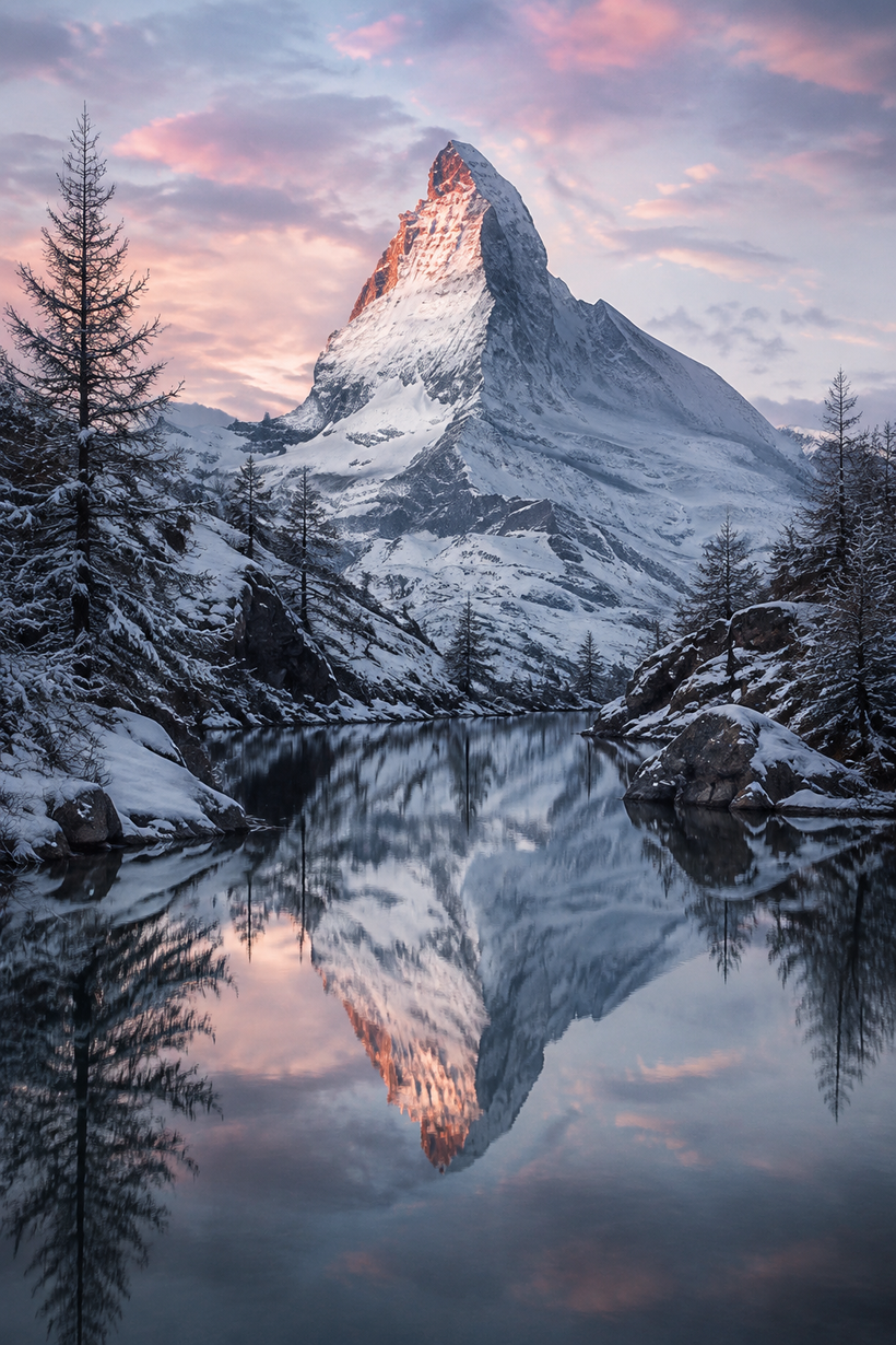 Snowy Mountain Wall Art