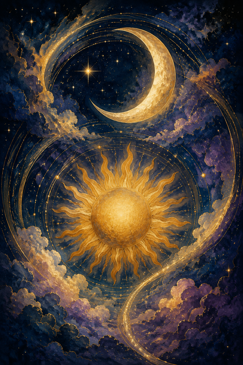 Sun And Moon Wall Art