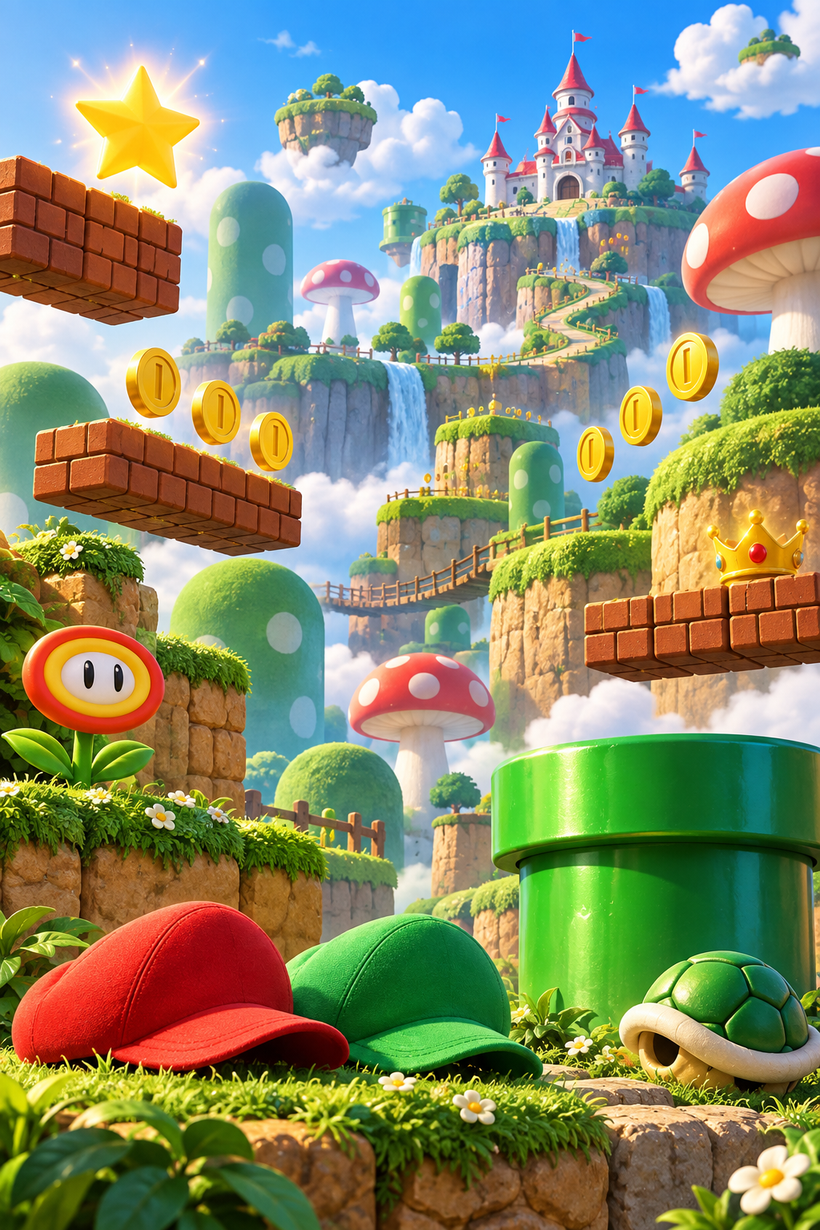 Super Mario Bros. Characters Wall Art