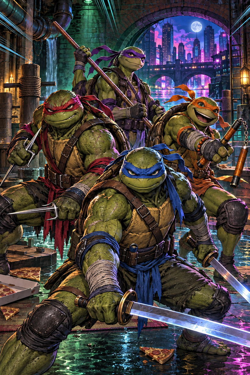 Teenage Mutant Ninja Turtles Character Wall Art