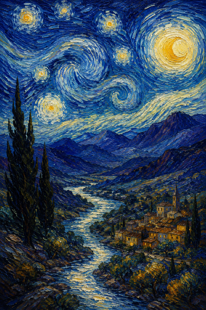 The Starry Night Canvas Wall Art