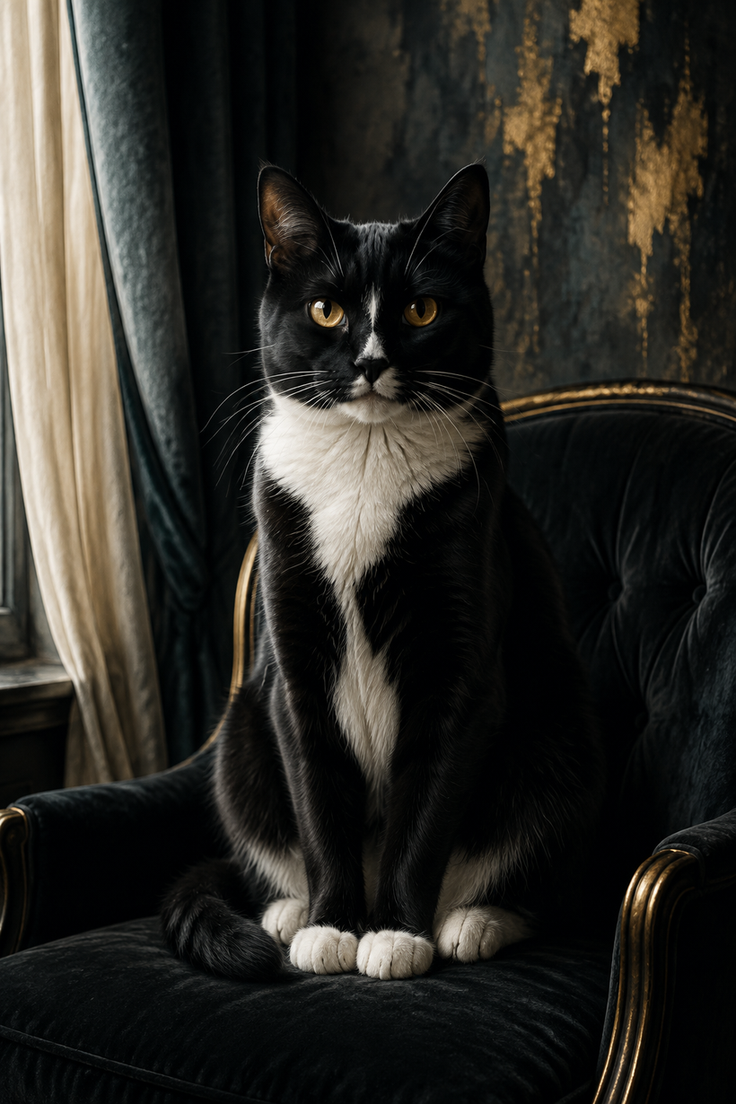 Tuxedo Cat Wall Art