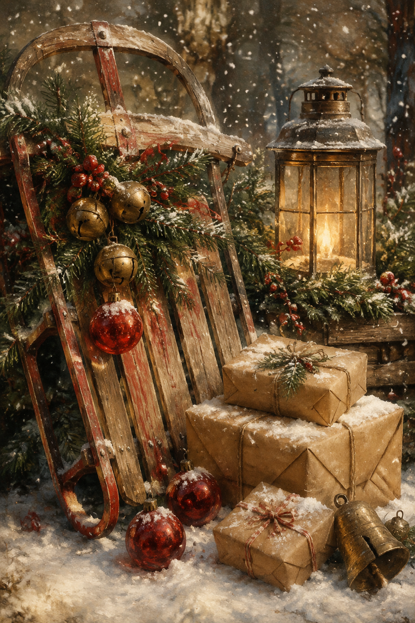 Vintage Christmas Wall Art