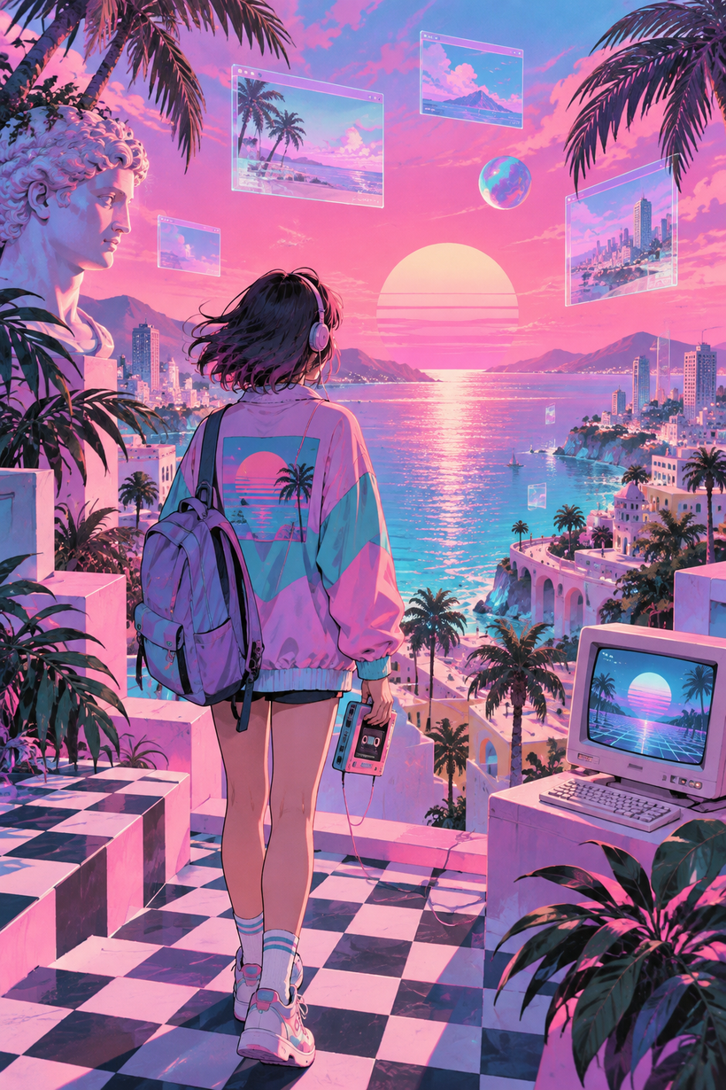 Warakami vaporwave Wall Art