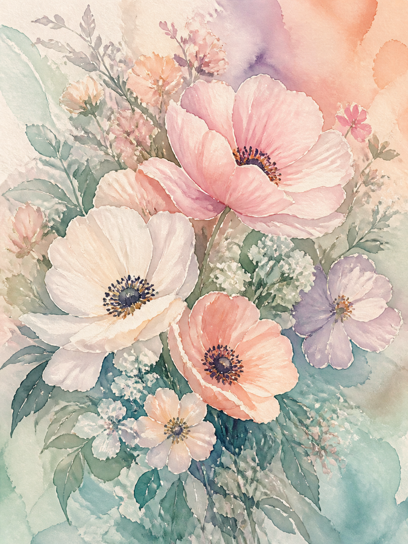 Abstract Watercolor Wall Art