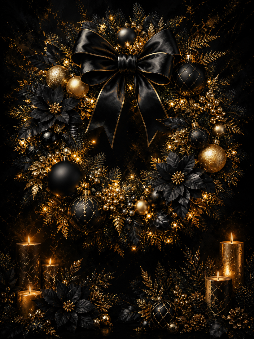 Black Christmas Wall Art