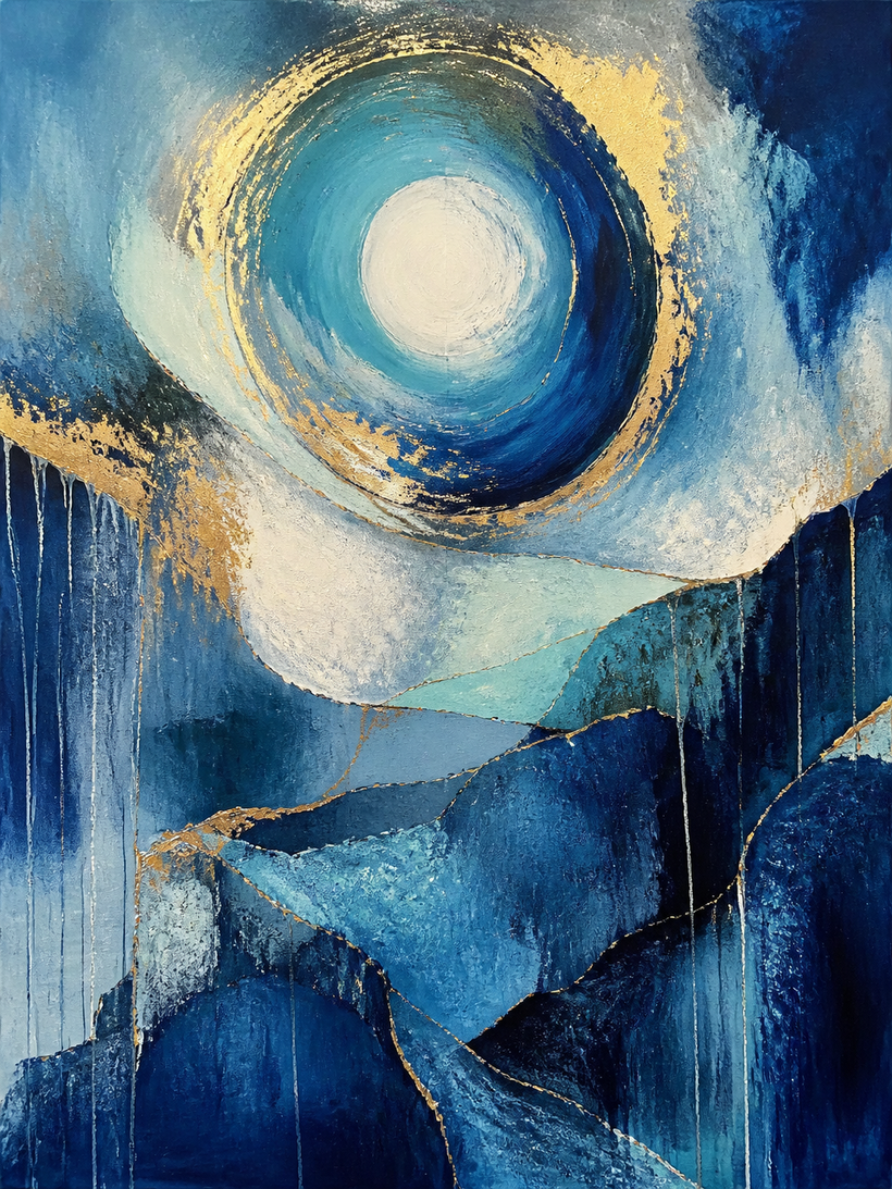 Blue Abstract Wall Art