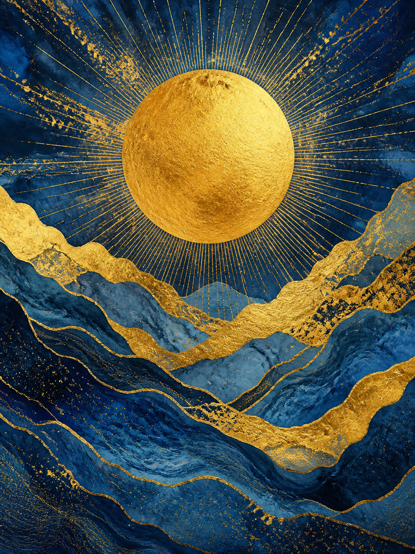Blue & Gold Wall Art