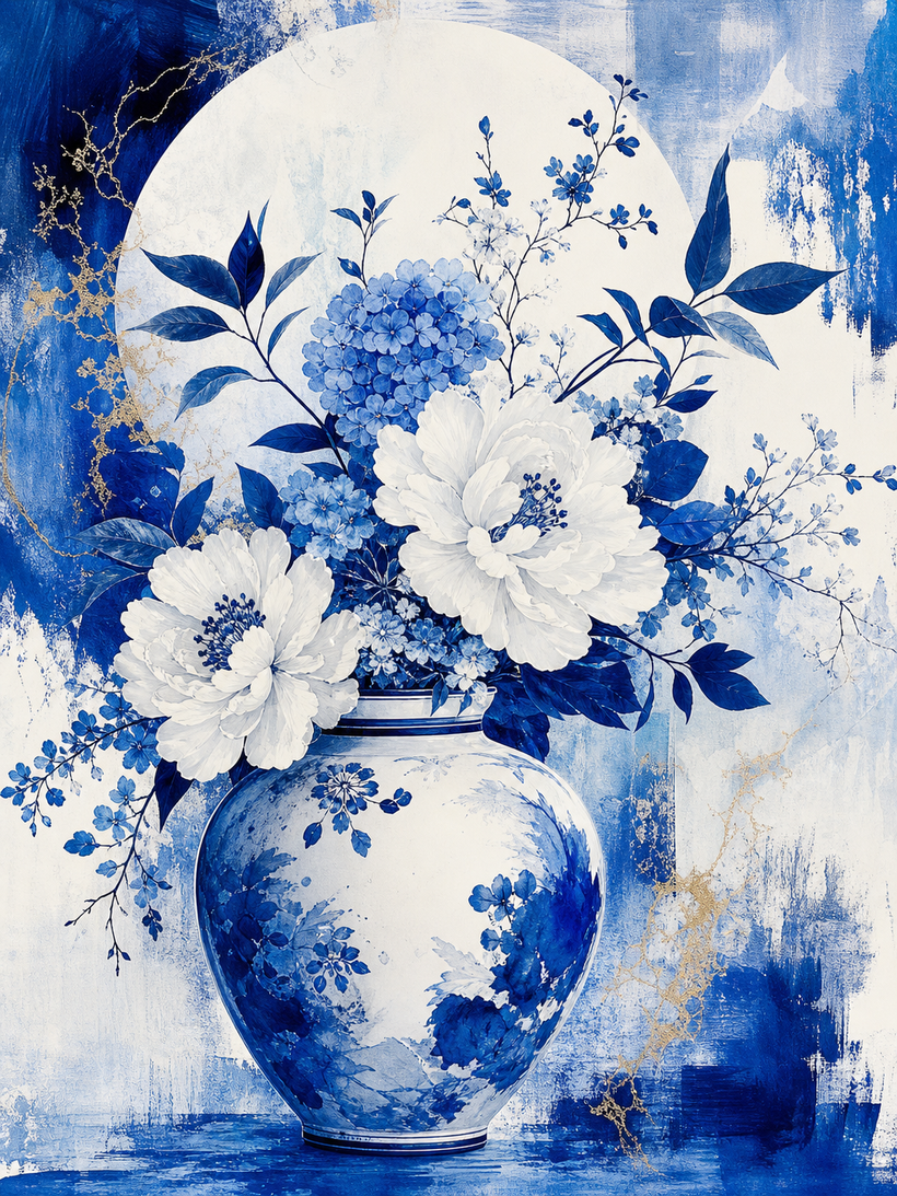 Blue & White Wall Art